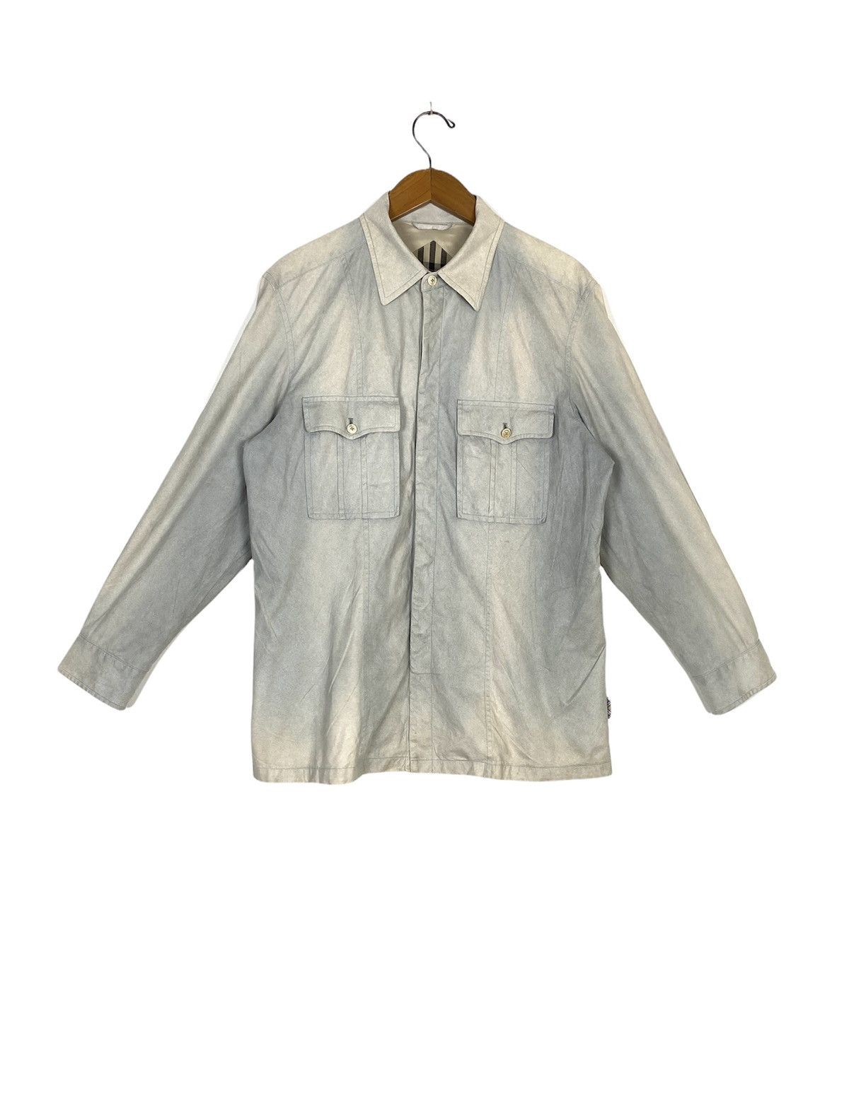 Burberry Rare‼️Burberry Novacheck THRASHED Shirt Medium made in japan Size US M / EU 48-50 / 2 - 2 Thumbnail