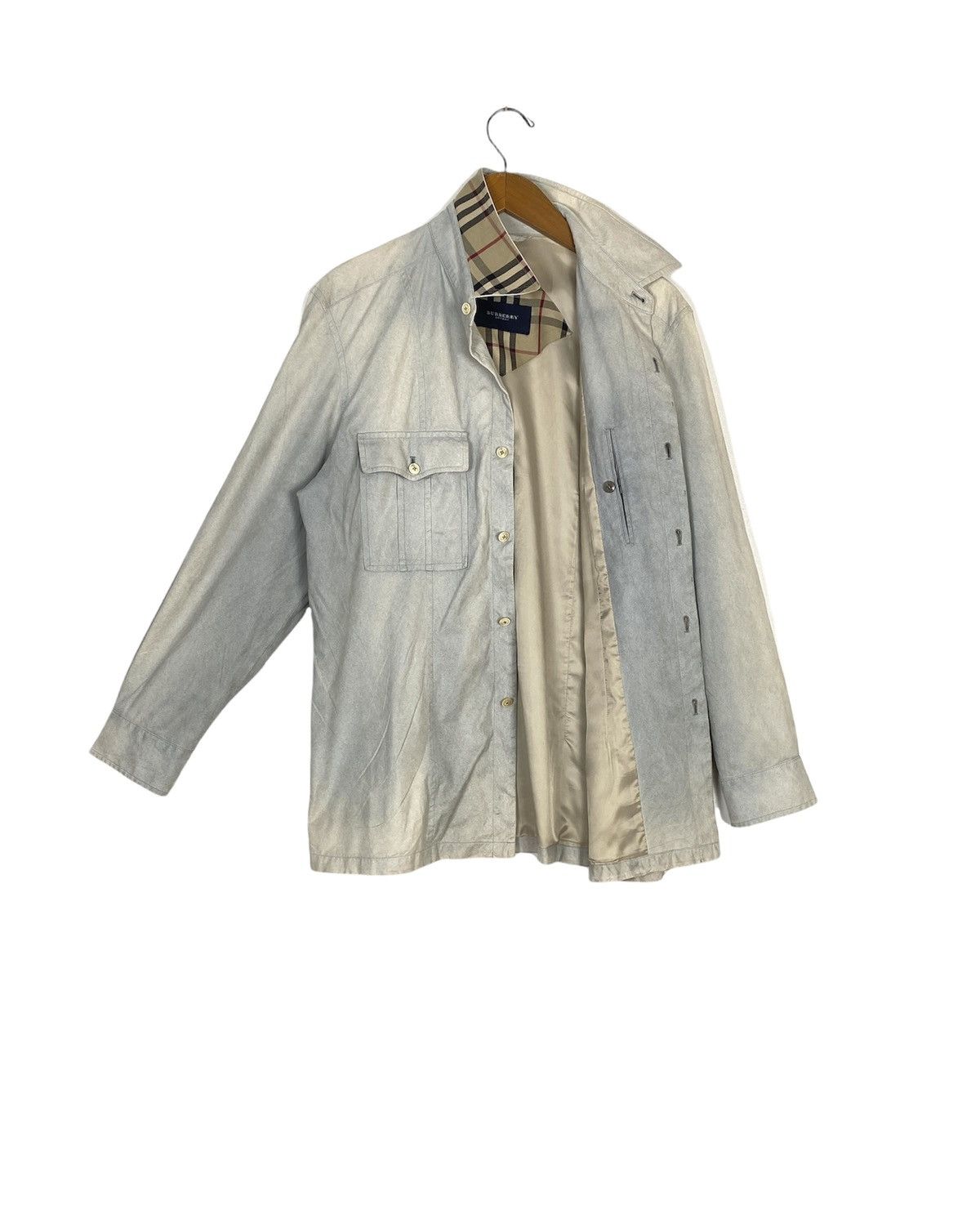 Burberry Rare‼️Burberry Novacheck THRASHED Shirt Medium made in japan Size US M / EU 48-50 / 2 - 1 Thumbnail