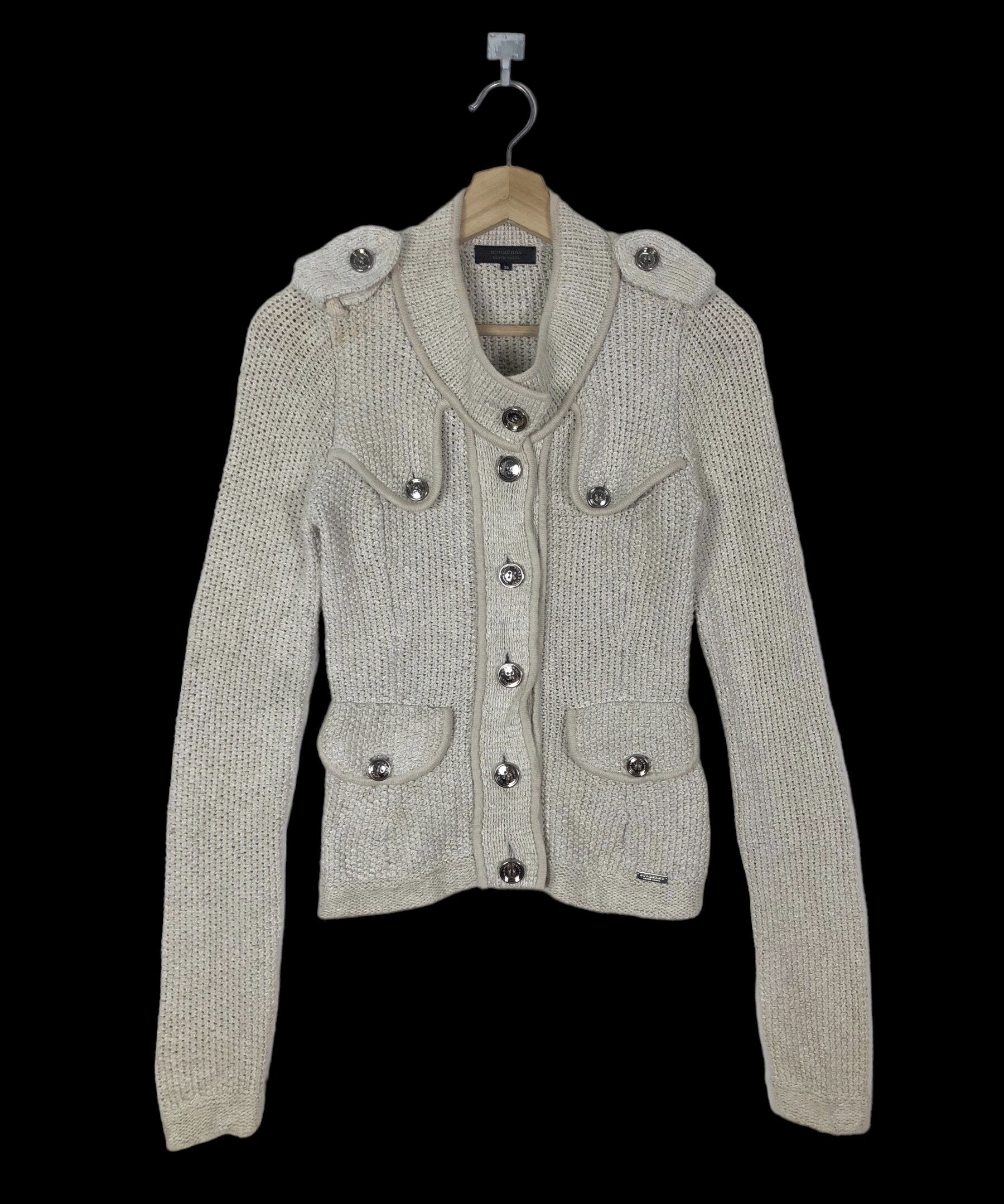 Burberry RARE🔥BURBERRY BLACK LABEL JAPAN KNITTED JACKET Size XS / US 0-2 / IT 36-38 - 1 Thumbnail