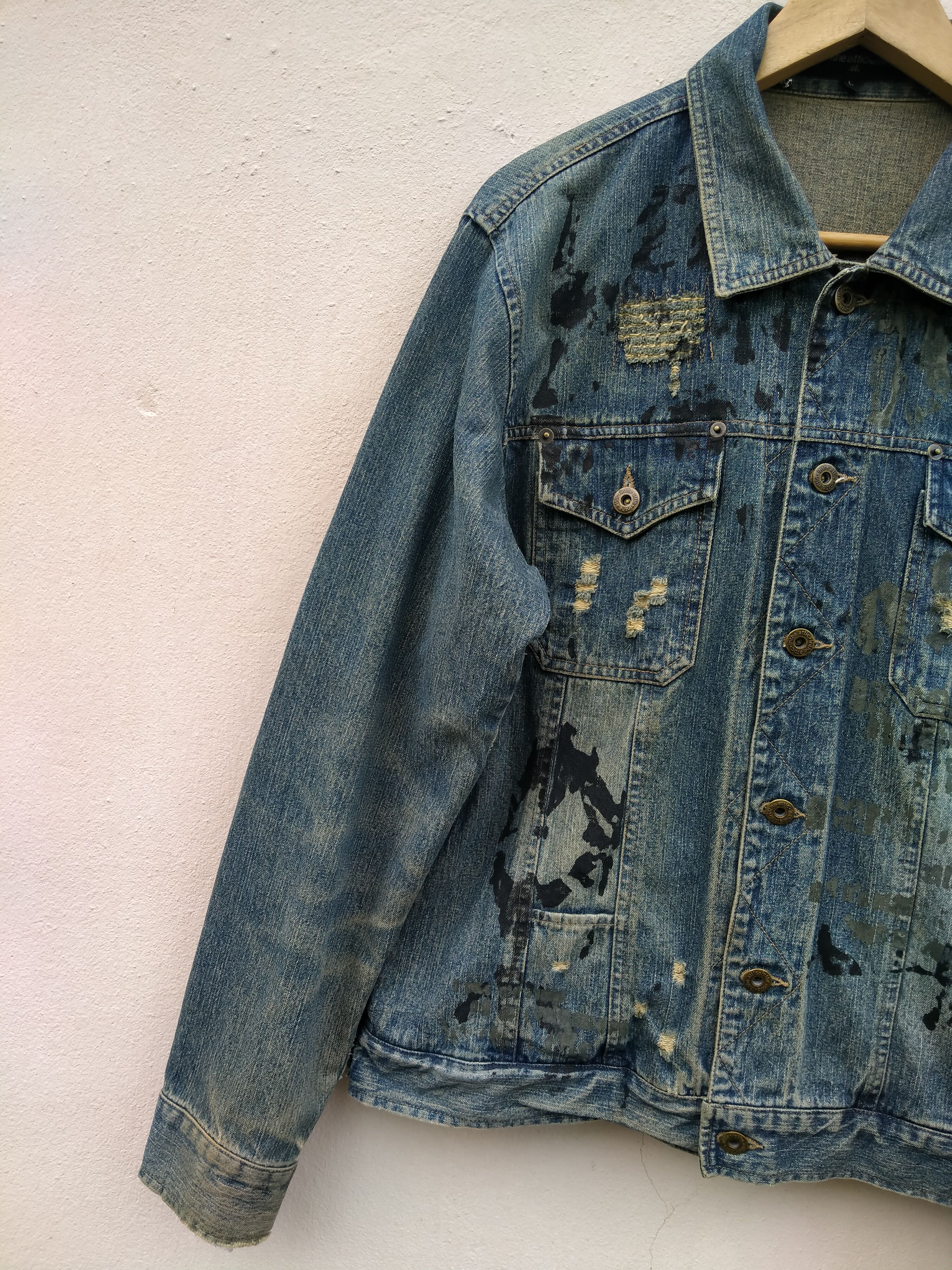 If Six Was Nine Distressed In The Attic Homme Paint Splatter Boro Stitch Size US L / EU 52-54 / 3 - 5 Thumbnail