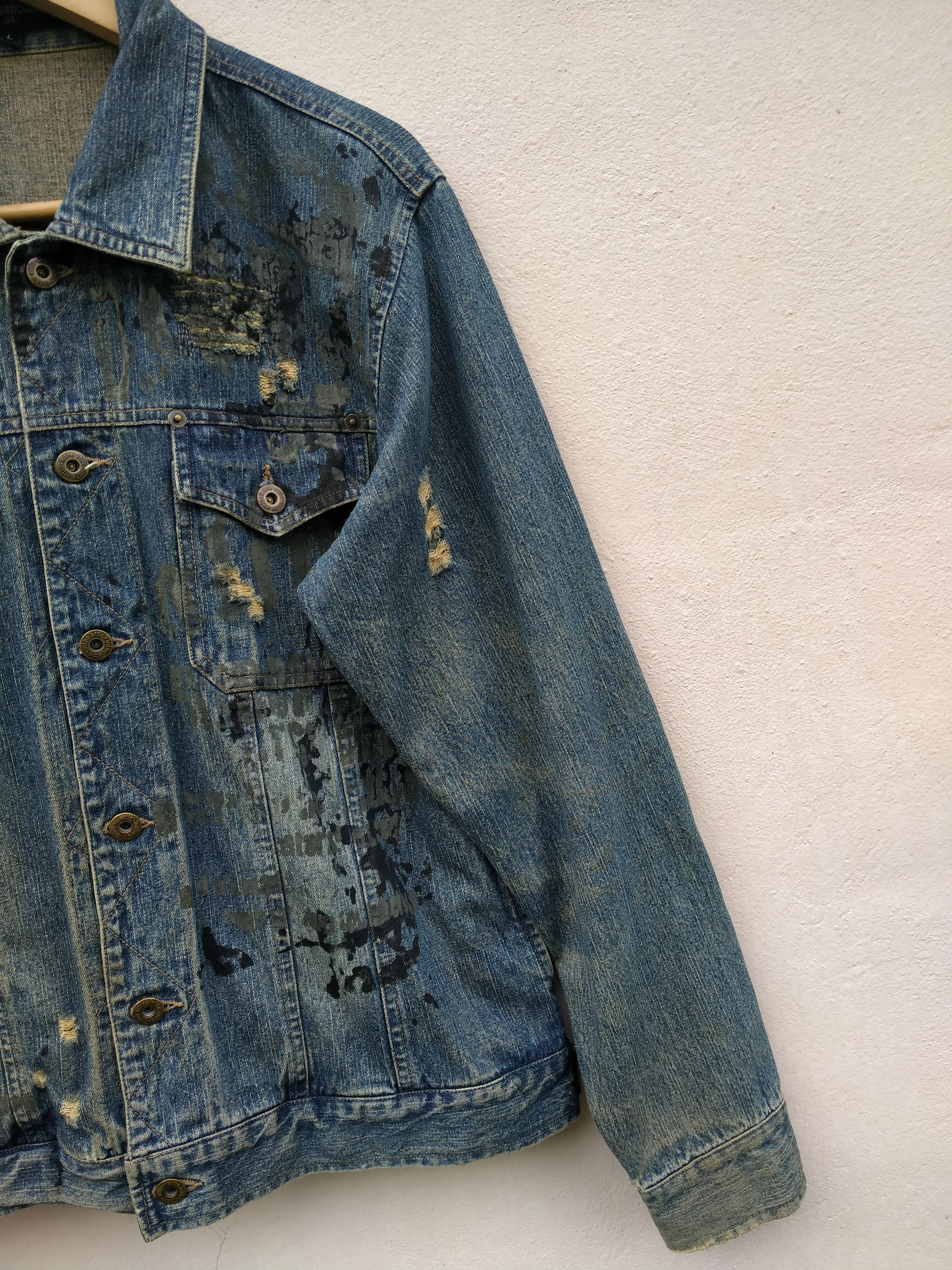 If Six Was Nine Distressed In The Attic Homme Paint Splatter Boro Stitch Size US L / EU 52-54 / 3 - 6 Thumbnail