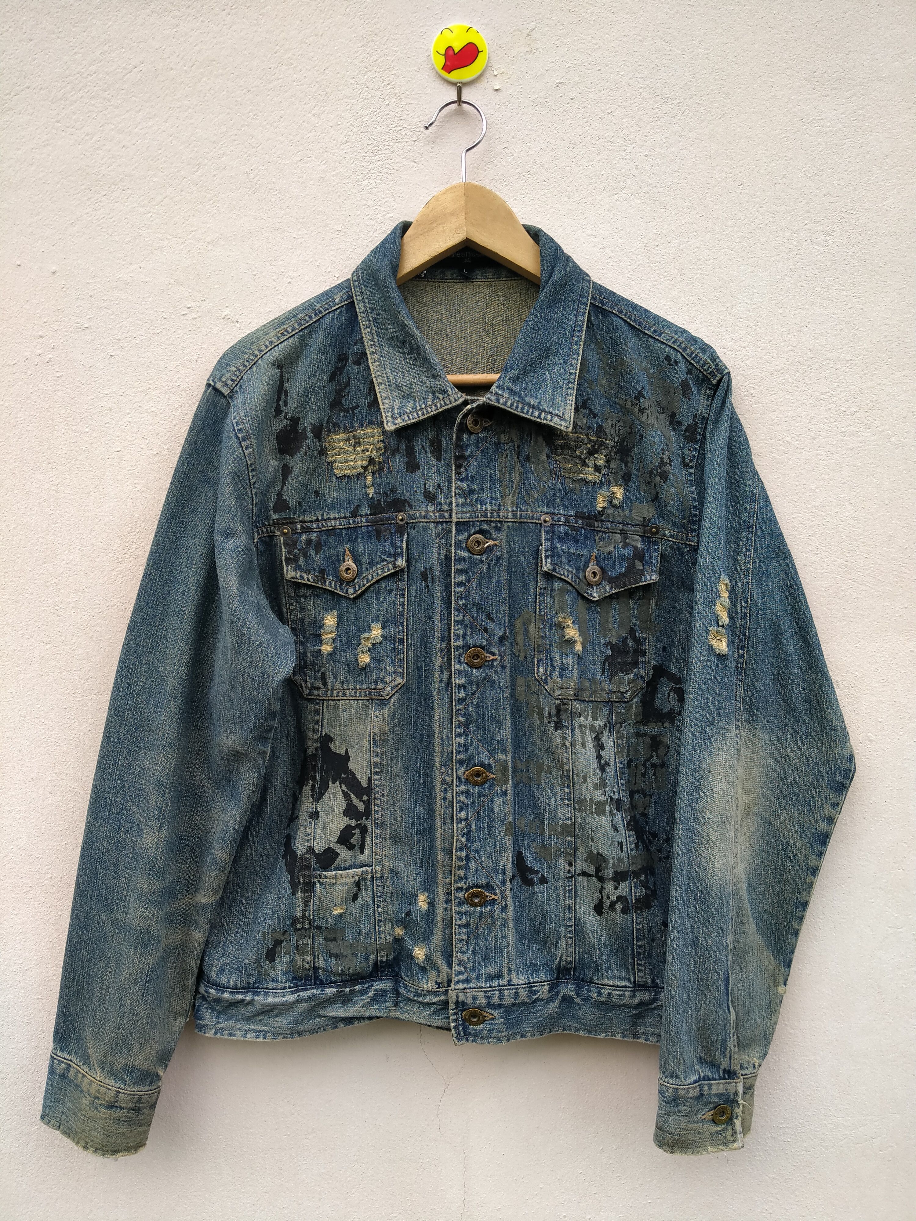 If Six Was Nine Distressed In The Attic Homme Paint Splatter Boro Stitch Size US L / EU 52-54 / 3 - 4 Thumbnail