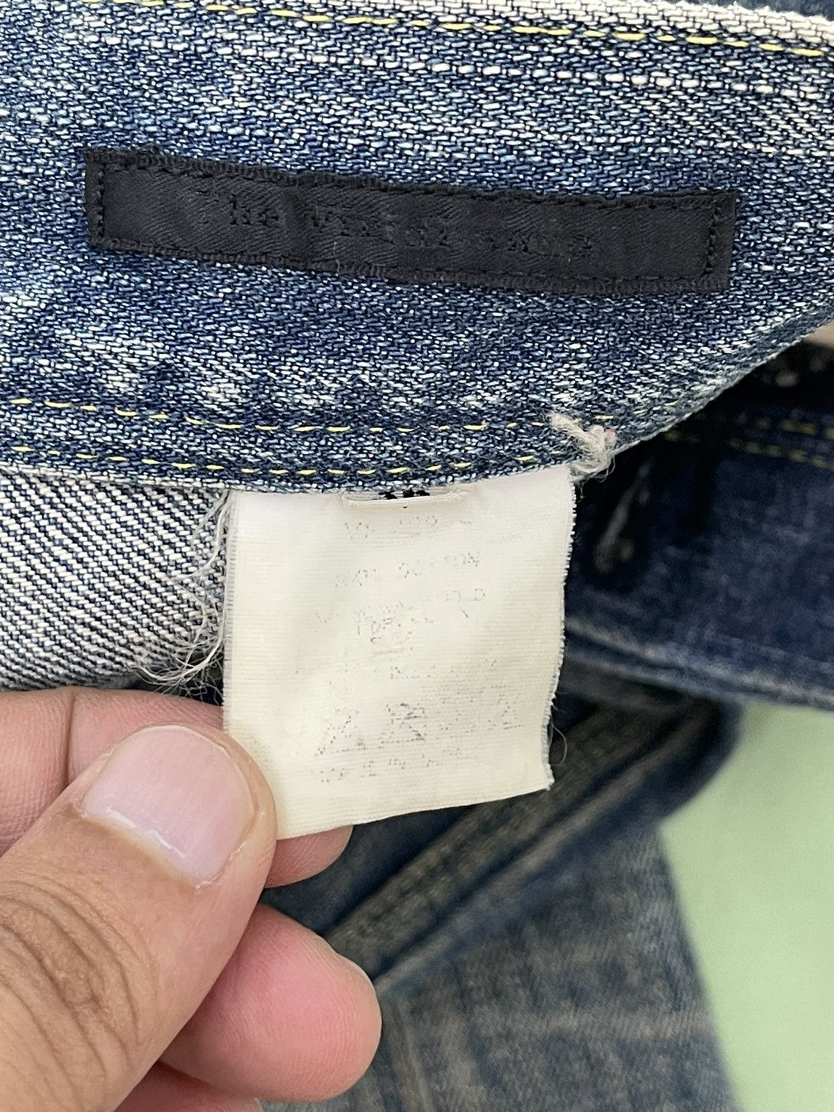 Japanese Brand Cropped Slim Jeans The Viridi Anne Distress Denim 2🟦2 Size US 28 / EU 44 - 20 Thumbnail