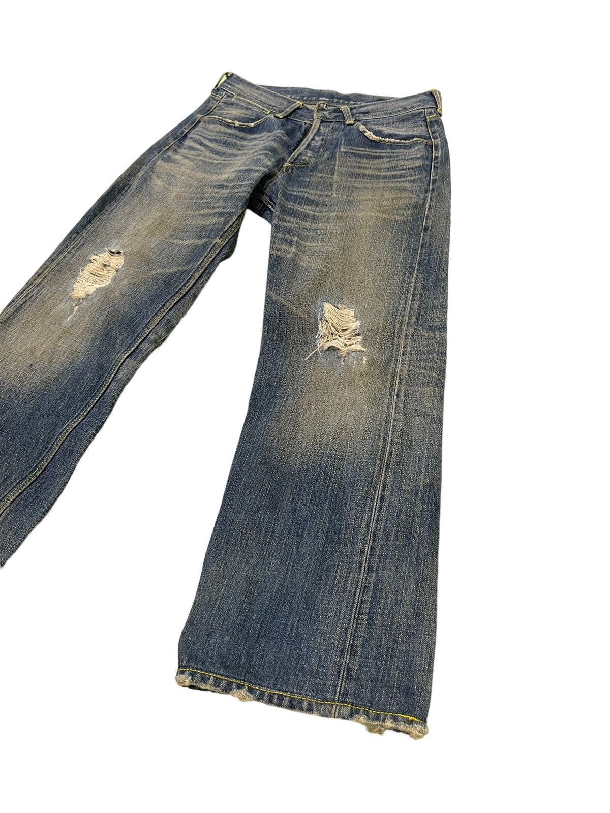 Japanese Brand Cropped Slim Jeans The Viridi Anne Distress Denim 2🟦2 Size US 28 / EU 44 - 3 Thumbnail