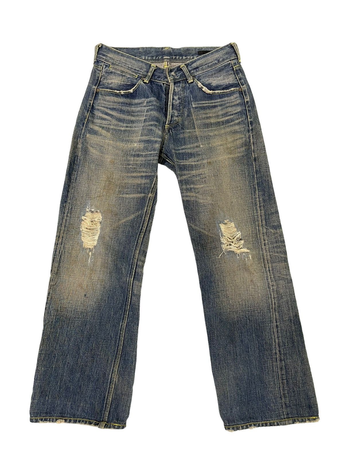 Japanese Brand Cropped Slim Jeans The Viridi Anne Distress Denim 2🟦2 Size US 28 / EU 44 - 1 Thumbnail