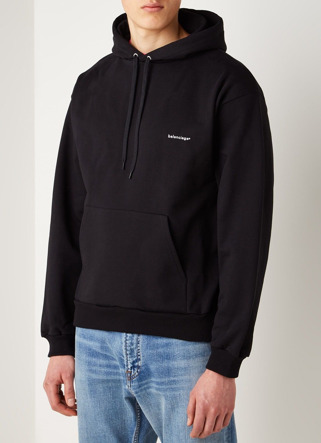 image of Balenciaga Copyright Logo Hoodie Molleton Archetype in Black, Men's (Size XS)