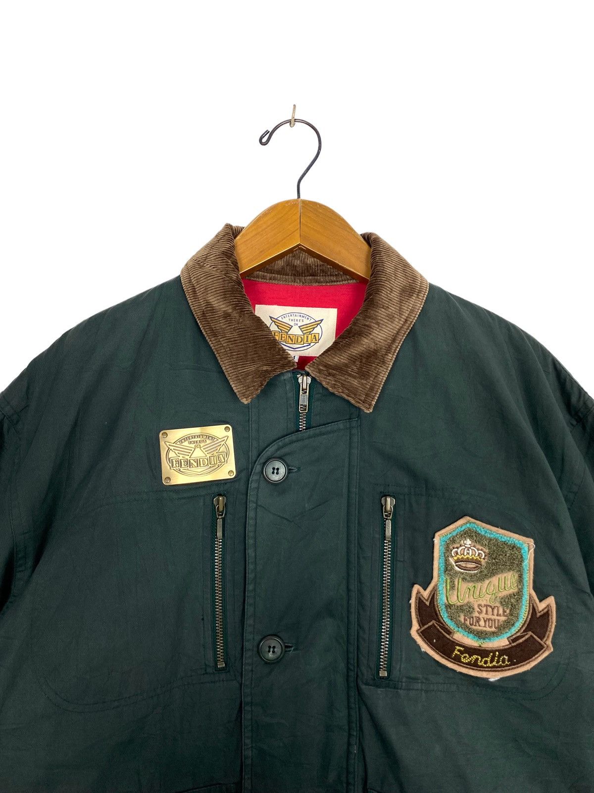Japanese Brand Rare‼️ Fendia Bomber Jacket Corduroy Colar Size US M / EU 48-50 / 2 - 3 Thumbnail