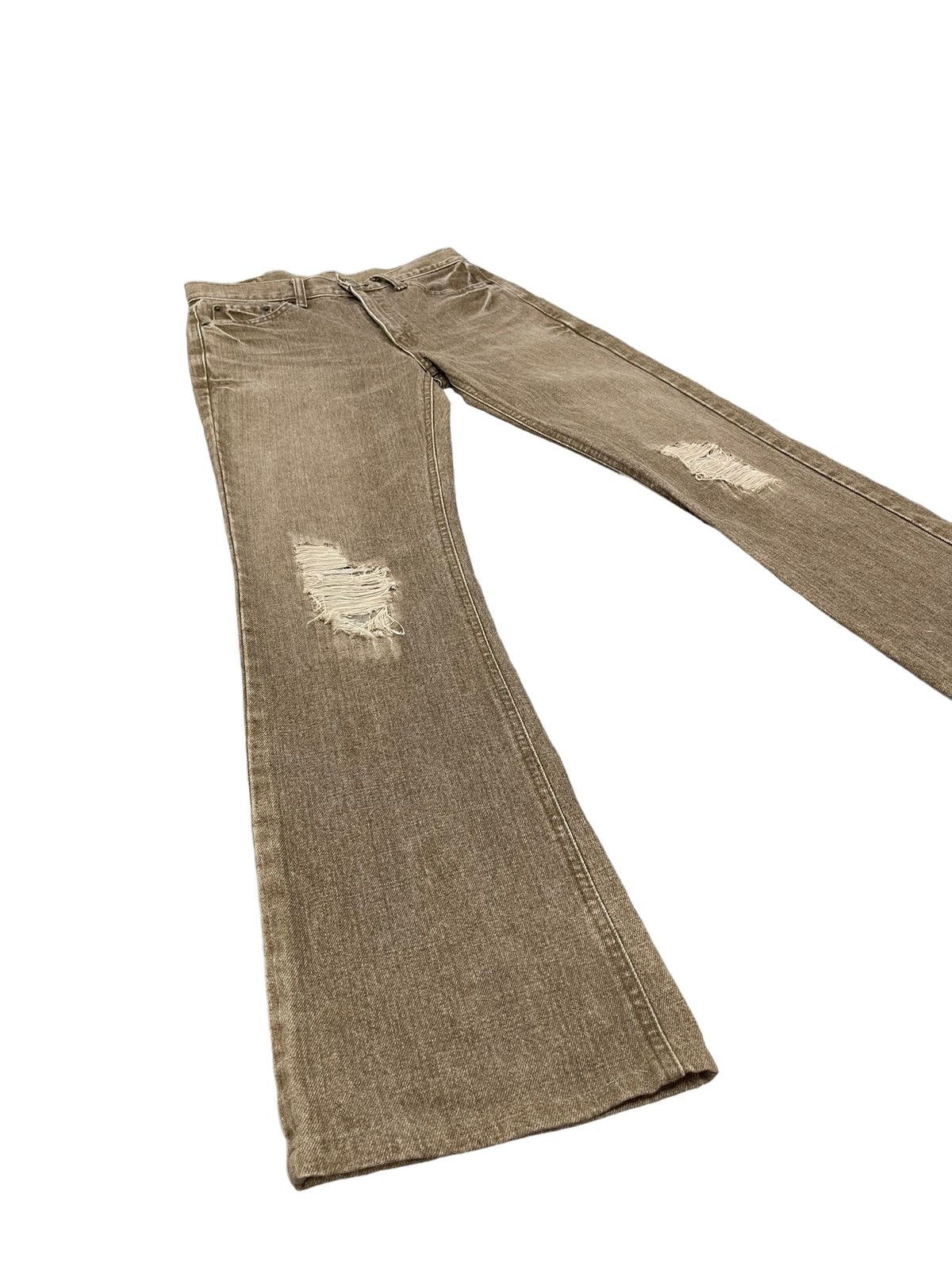 Japanese Brand Flare Jeans Bobson Distress Denim Boot Cut 2🟦2 Size US 30 / EU 46 - 2 Thumbnail