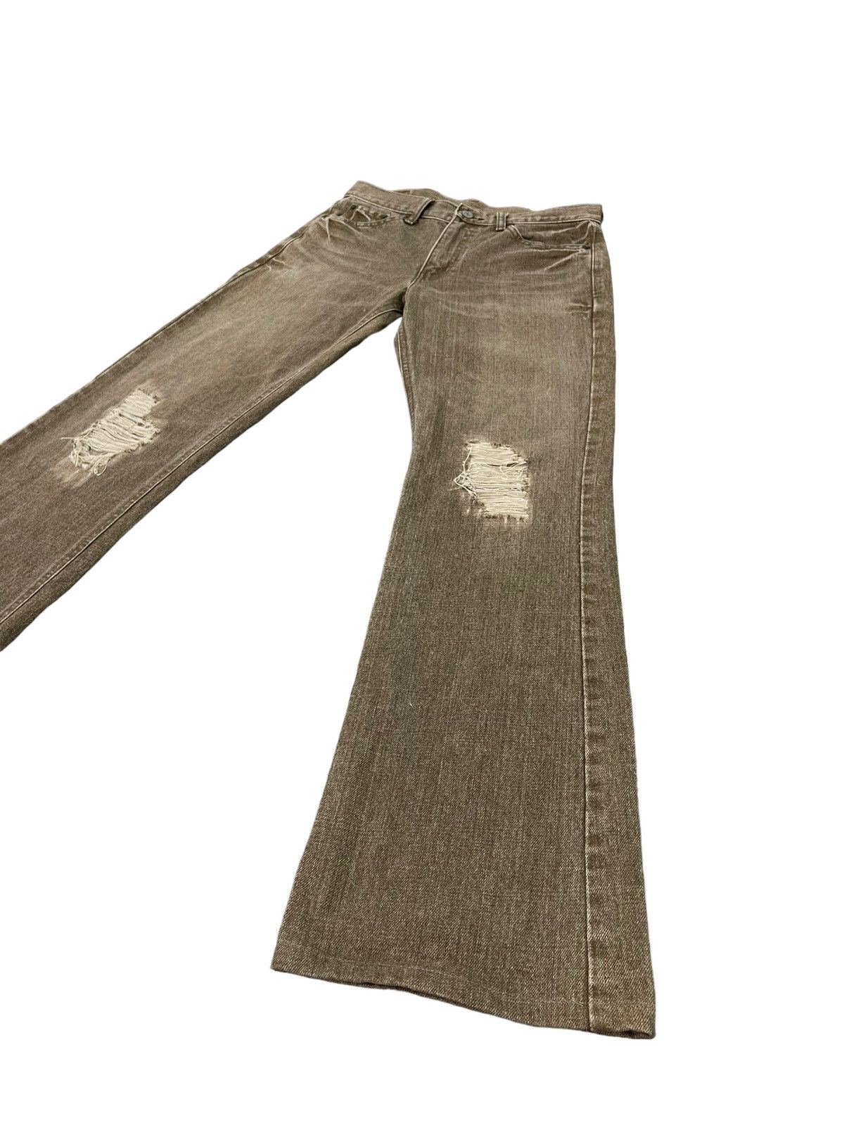 Japanese Brand Flare Jeans Bobson Distress Denim Boot Cut 2🟦2 Size US 30 / EU 46 - 1 Thumbnail