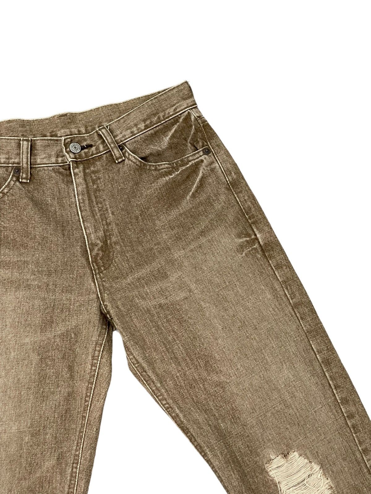 Japanese Brand Flare Jeans Bobson Distress Denim Boot Cut 2🟦2 Size US 30 / EU 46 - 9 Thumbnail