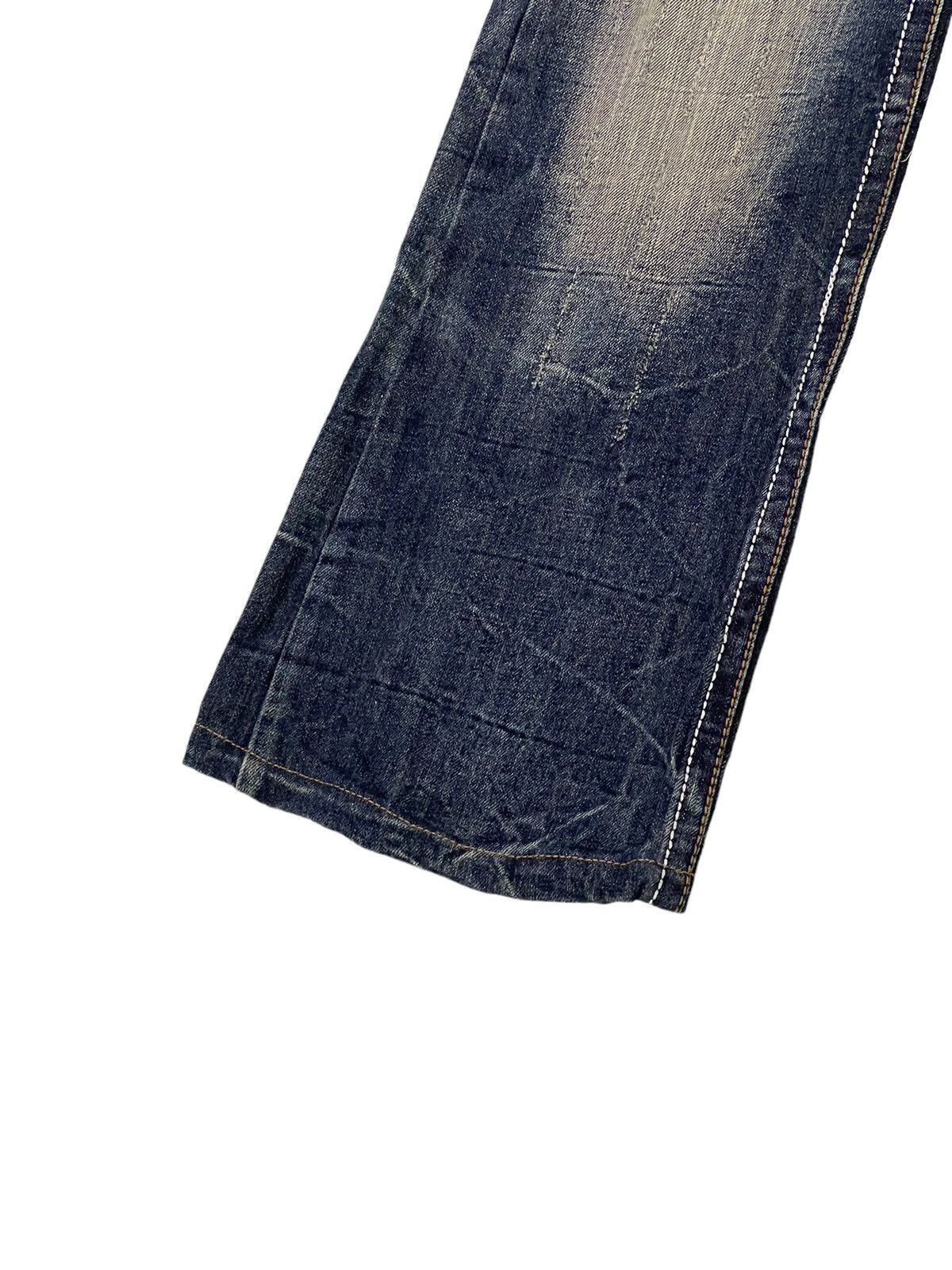 Japanese Brand Flare Jeans Agate Label Distress Denim Low Rise 2🟦2 Size US 31 - 5 Thumbnail