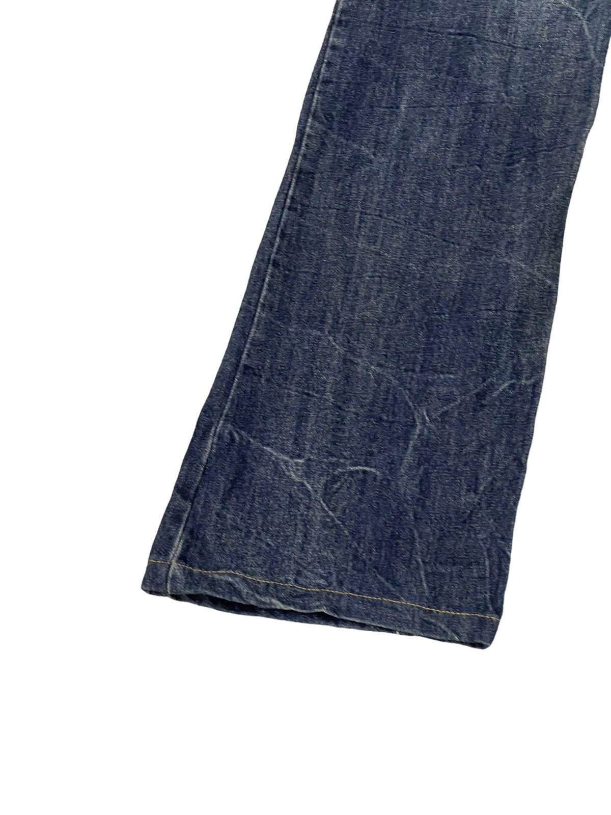 Japanese Brand Flare Jeans Agate Label Distress Denim Low Rise 2🟦2 Size US 31 - 15 Thumbnail
