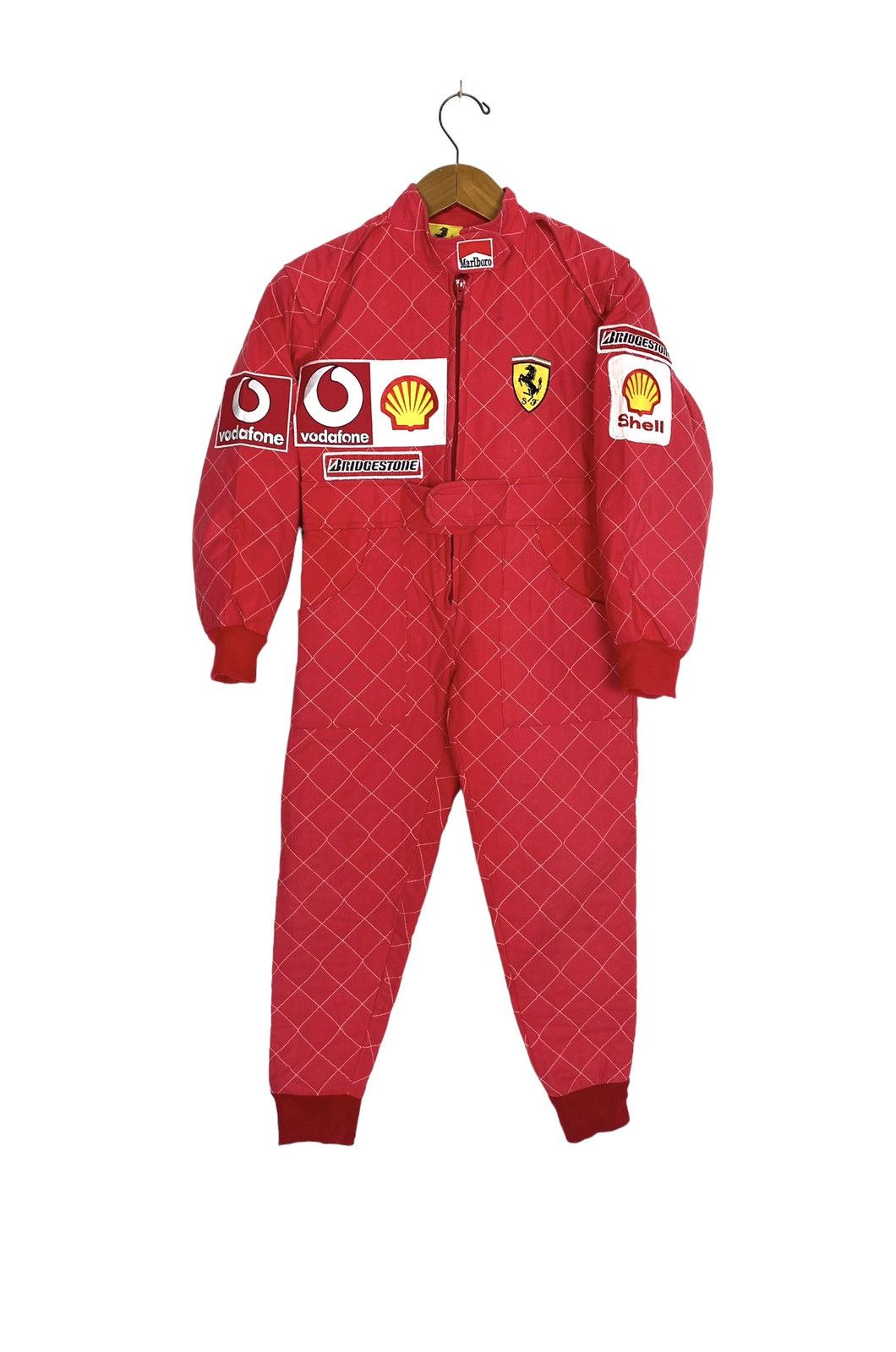 image of Vintage 90’S Ferrari Racing Suit Overall Boys Age 7-8 in Red, Men's (Size 29)