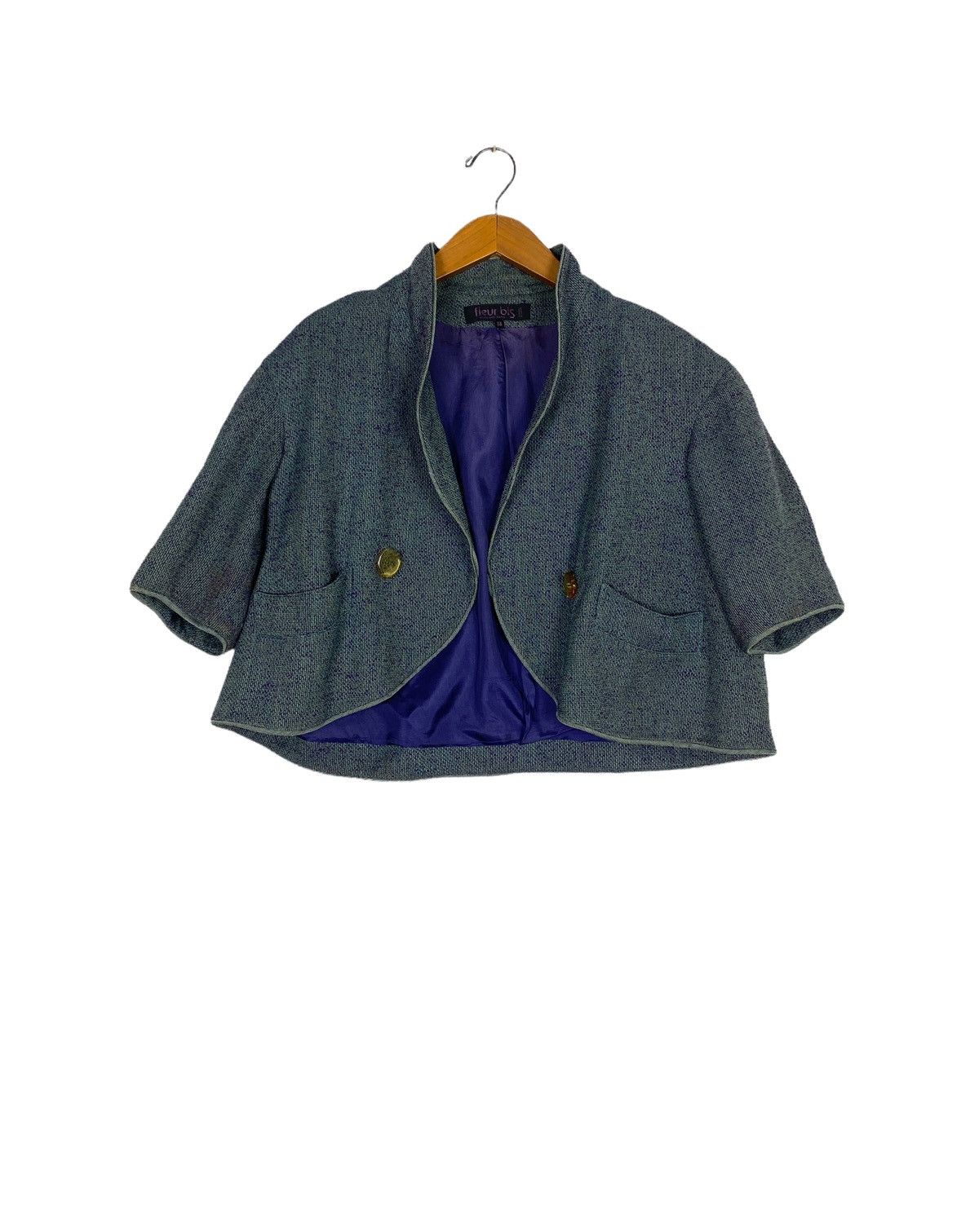 Vintage Rare‼️Vintage Fleur Bis Wool Silk Cape Made in France Size US S / EU 44-46 / 1 - 1 Thumbnail