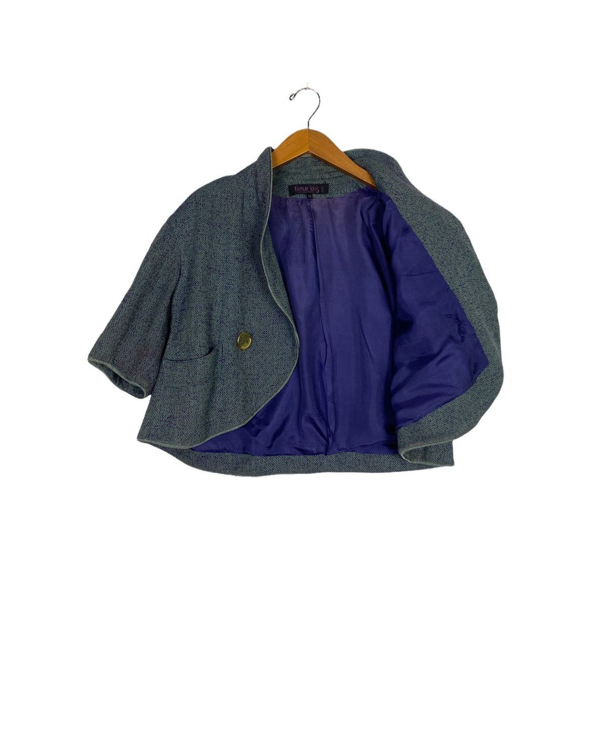 Vintage Rare‼️Vintage Fleur Bis Wool Silk Cape Made in France Size US S / EU 44-46 / 1 - 2 Thumbnail