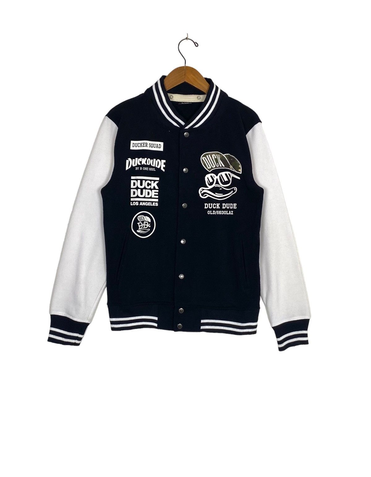 Japanese Brand Rare‼️ Duck Dude Varsity Jacket Embroidery Big Logo Size US M / EU 48-50 / 2 - 1 Thumbnail