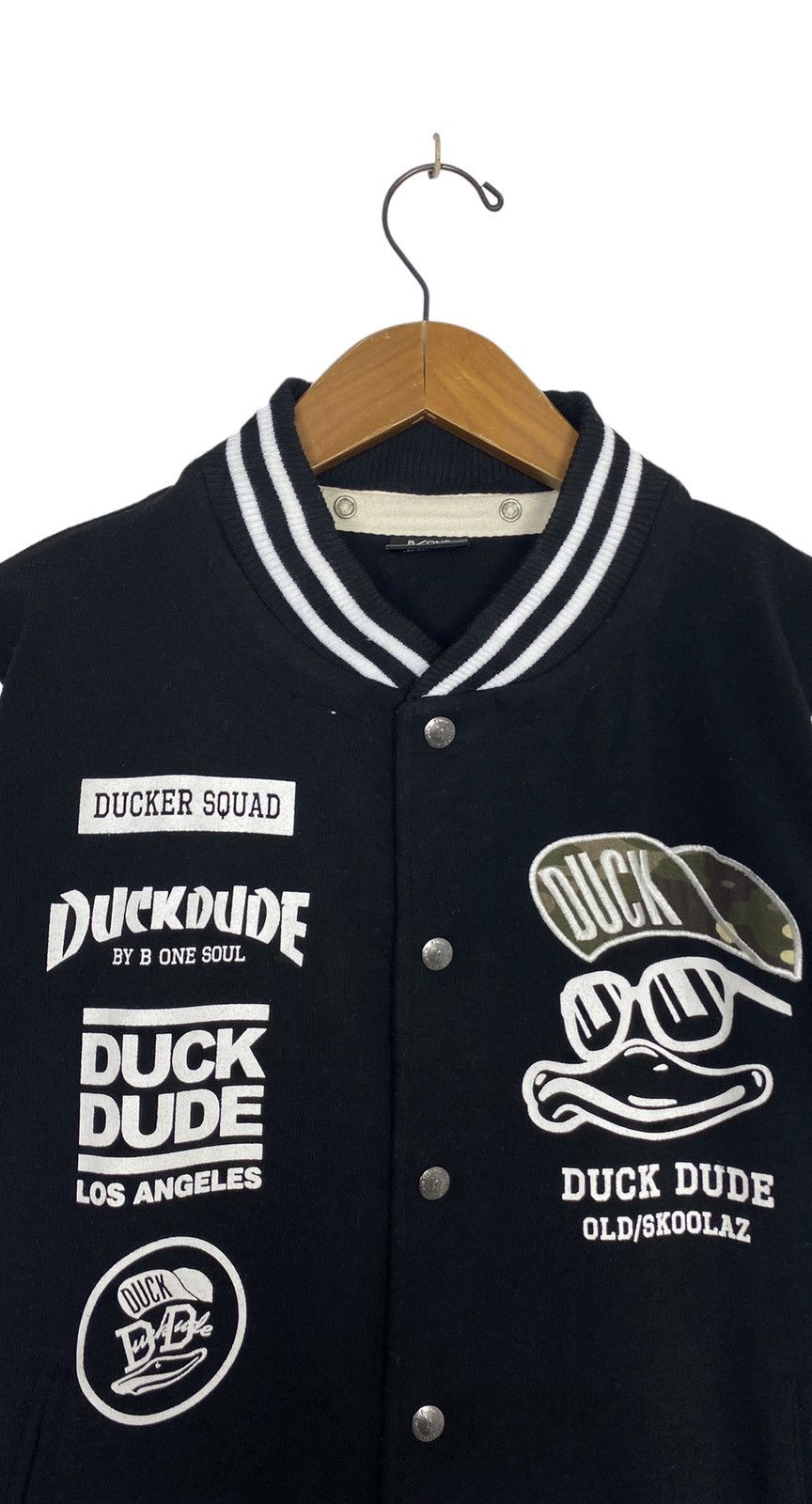 Japanese Brand Rare‼️ Duck Dude Varsity Jacket Embroidery Big Logo Size US M / EU 48-50 / 2 - 2 Thumbnail