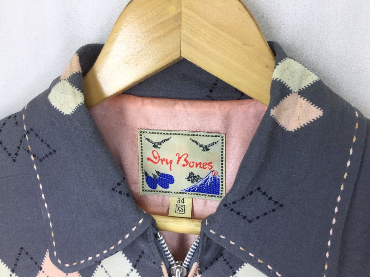 Dry Bones 50s Argyle Blouson Rockabilly Gabardine Jacket Size US XS / EU 42 / 0 - 9 Thumbnail