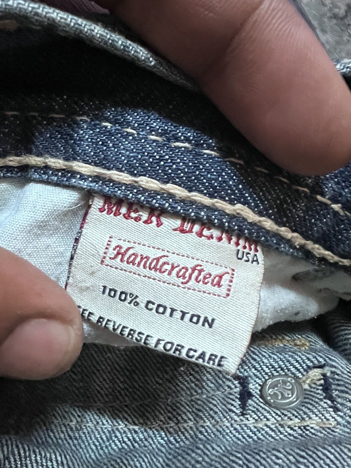 Japanese Brand × Mek Denim × Vintage THRASHED🔥MEK DENIM USA RIPPED DISTRESSED DENIM PANT Size US 29 - 11 Thumbnail