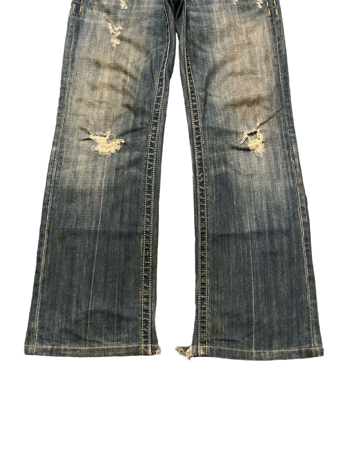 Japanese Brand × Mek Denim × Vintage THRASHED🔥MEK DENIM USA RIPPED DISTRESSED DENIM PANT Size US 29 - 4 Thumbnail