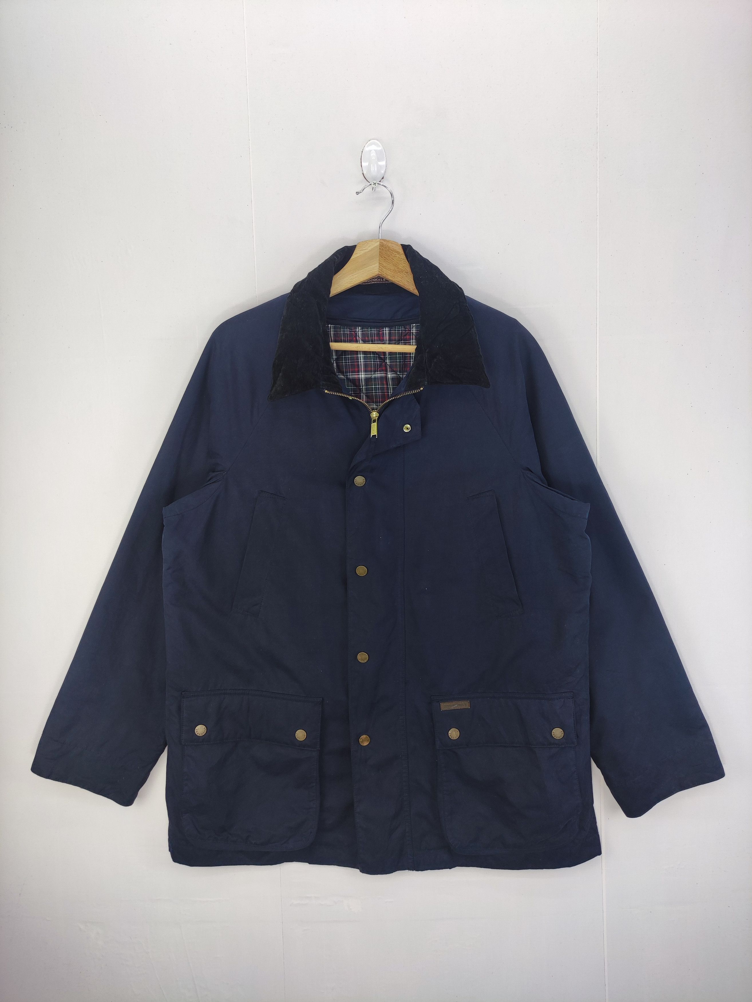 image of Vintage Crocodile Casual Light Jacket Zipper in Dark Blue, Men's (Size Large)