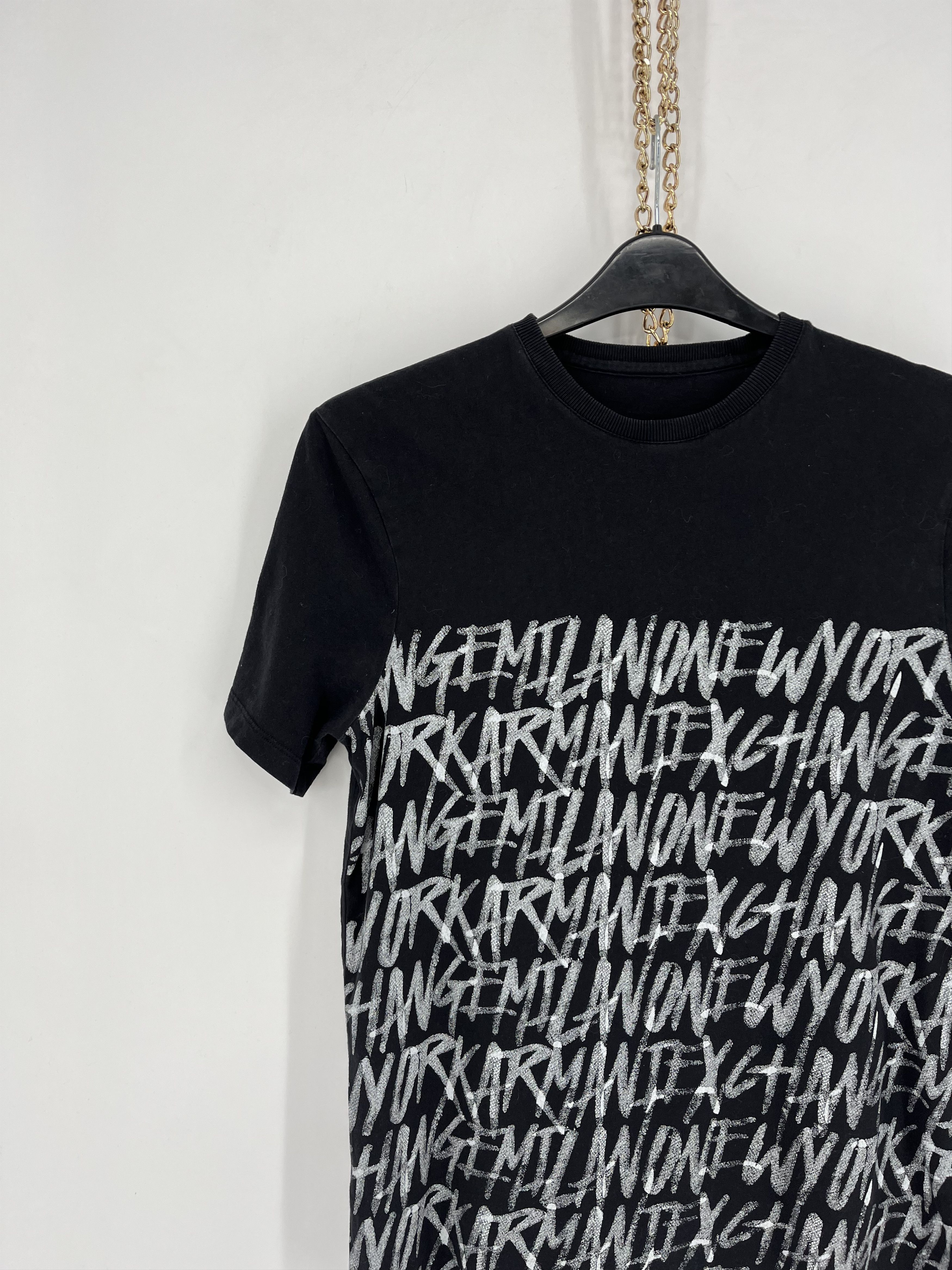 Armani × Armani Exchange × Emporio Armani Vintage Y2K Armani Exchange full Graphic Tee Streetwear Size US S / EU 44-46 / 1 - 3 Thumbnail