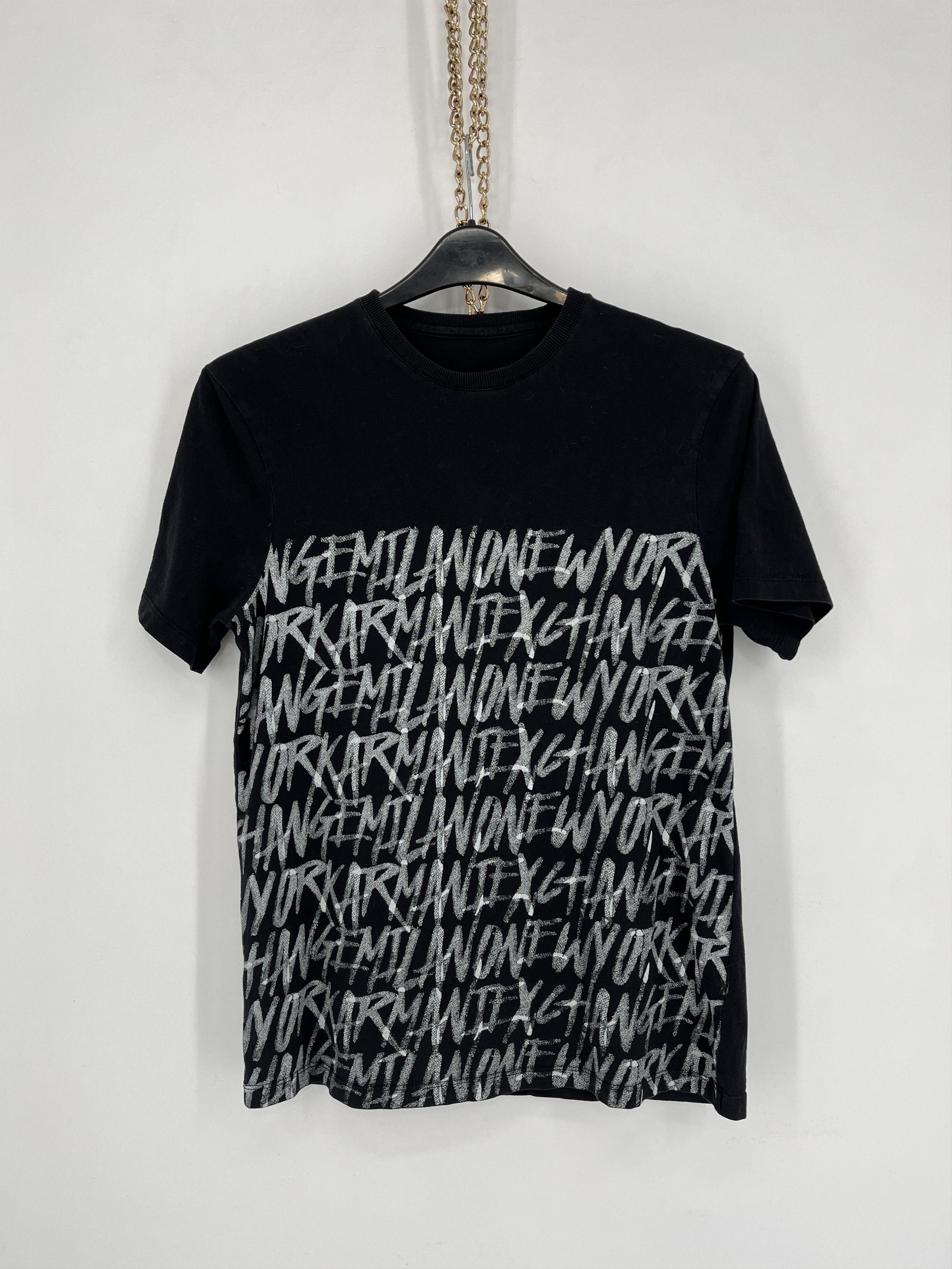 Armani × Armani Exchange × Emporio Armani Vintage Y2K Armani Exchange full Graphic Tee Streetwear Size US S / EU 44-46 / 1 - 2 Thumbnail