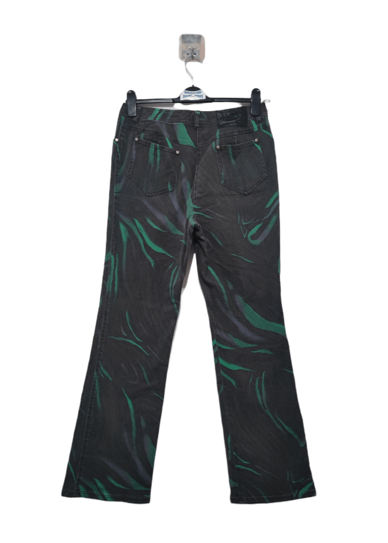 20471120 × Hysteric Glamour × Krizia Uomo Vintage Evex by Krizia Printed Flare Jeans Size US 31 - 2 Thumbnail