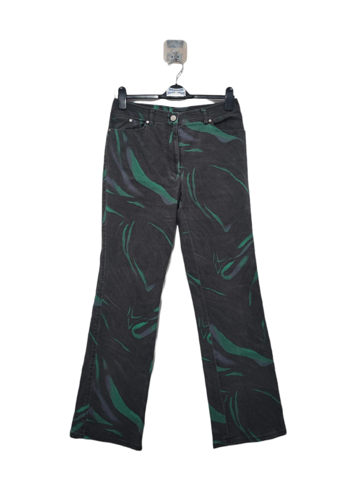 20471120 × Hysteric Glamour × Krizia Uomo Vintage Evex by Krizia Printed Flare Jeans Size US 31 - 1 Thumbnail