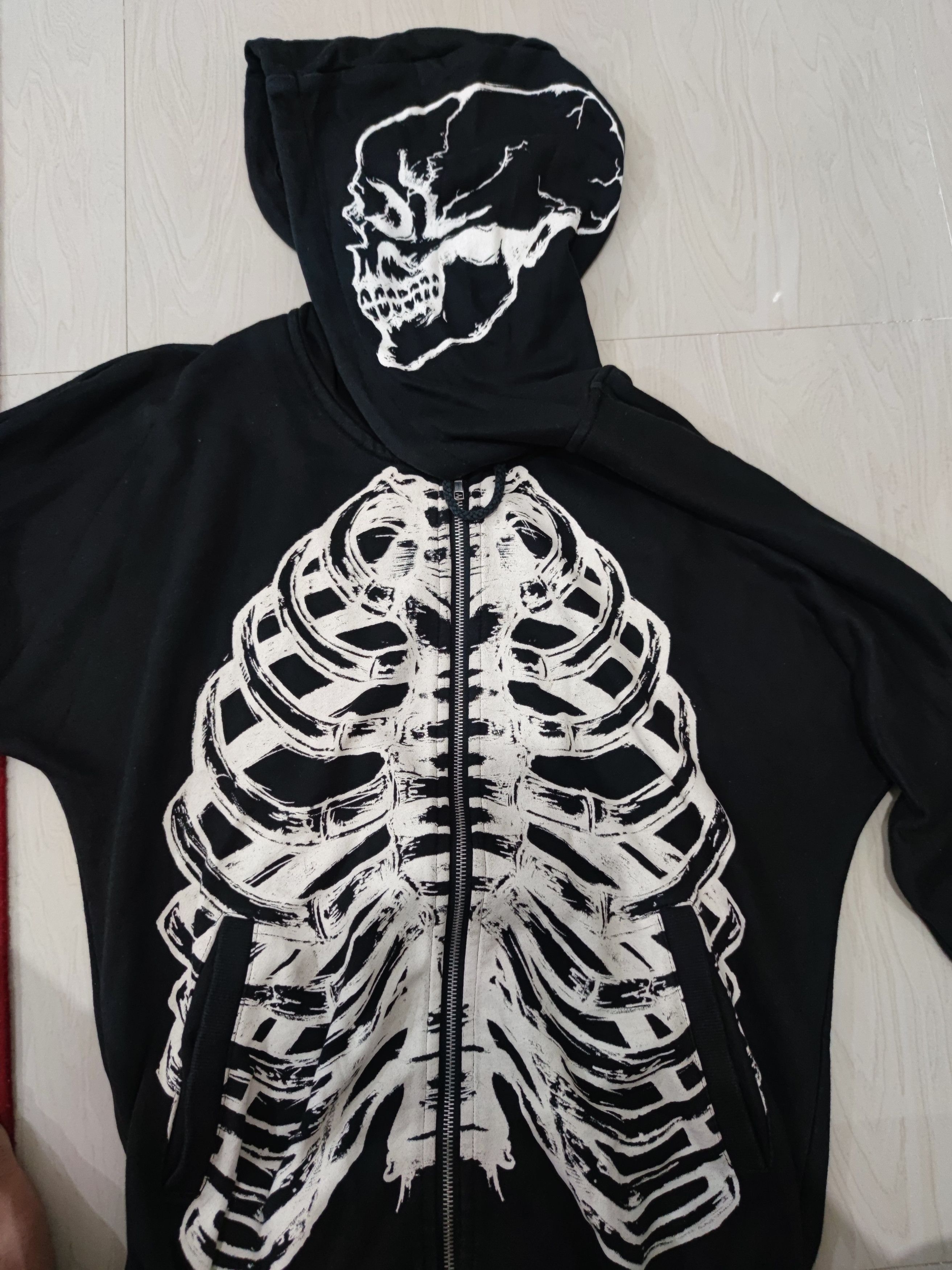 Japanese Brand Glad News Skeleton Zip Up Hoodie Size US M / EU 48-50 / 2 - 4 Thumbnail