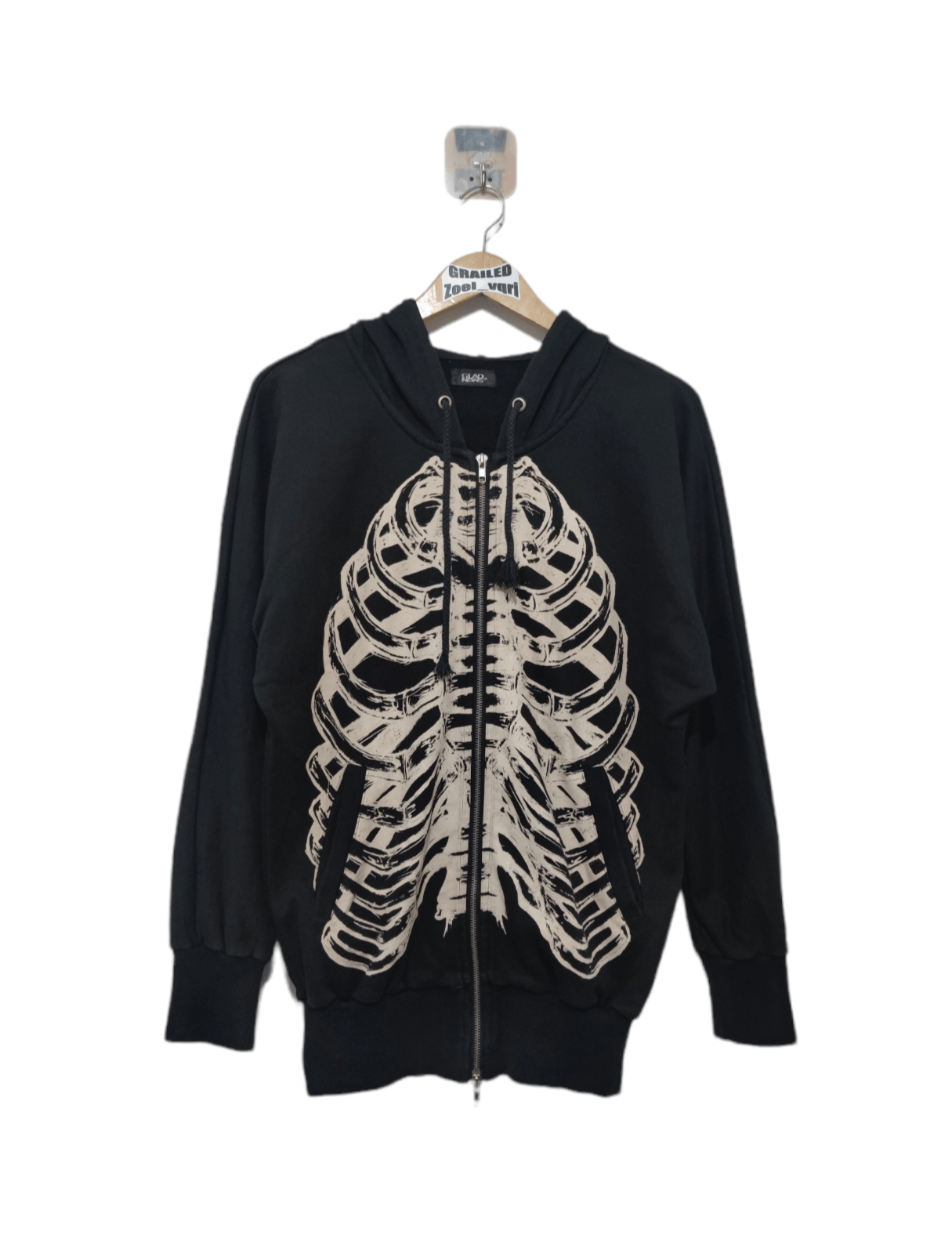 Japanese Brand Glad News Skeleton Zip Up Hoodie Size US M / EU 48-50 / 2 - 1 Thumbnail