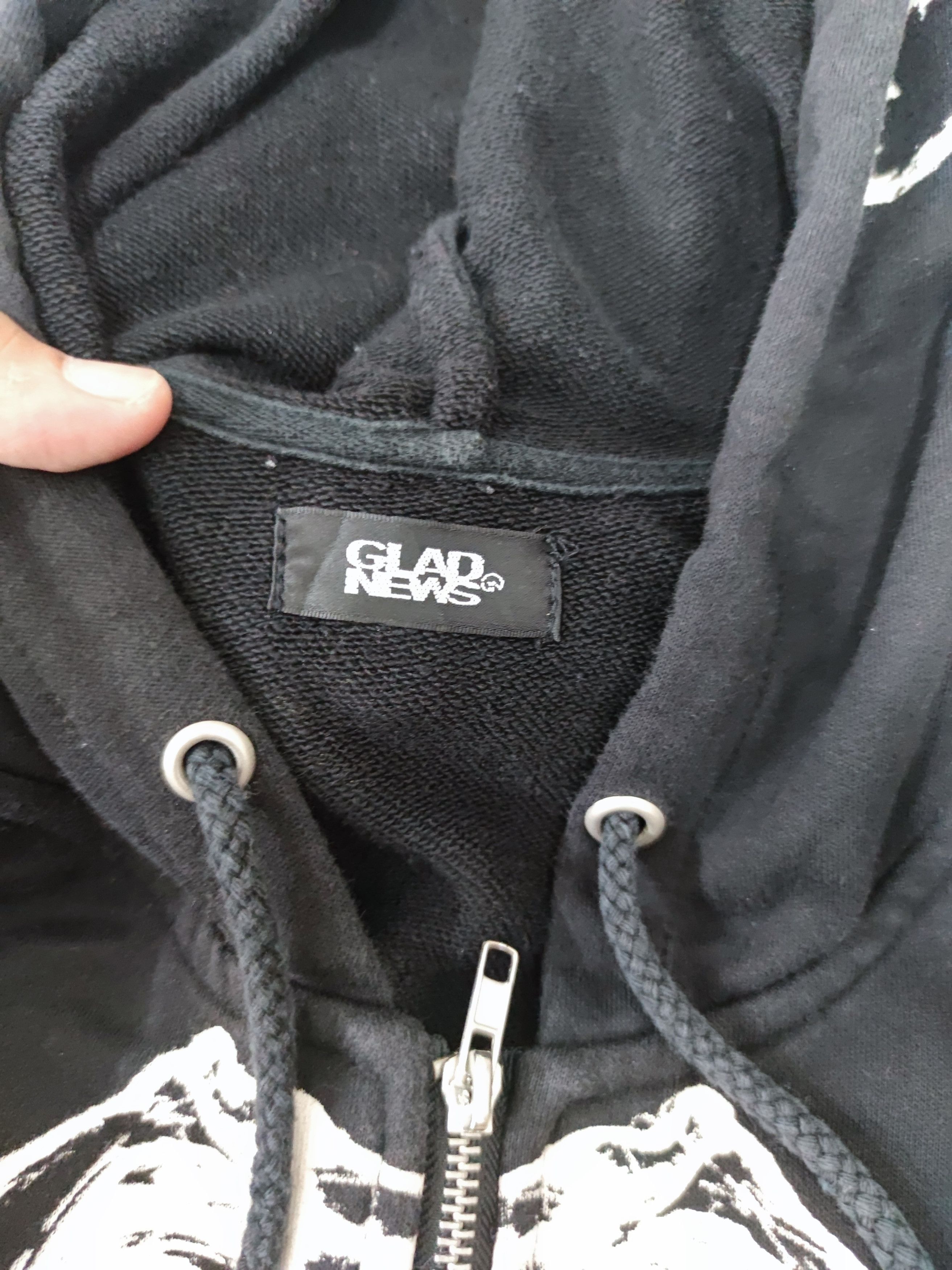Japanese Brand Glad News Skeleton Zip Up Hoodie Size US M / EU 48-50 / 2 - 6 Thumbnail