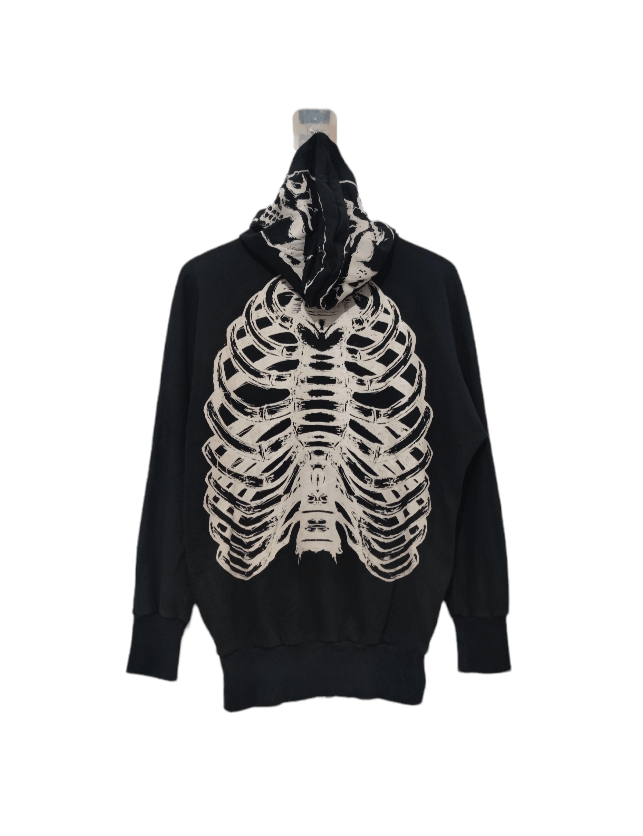 Japanese Brand Glad News Skeleton Zip Up Hoodie Size US M / EU 48-50 / 2 - 2 Thumbnail