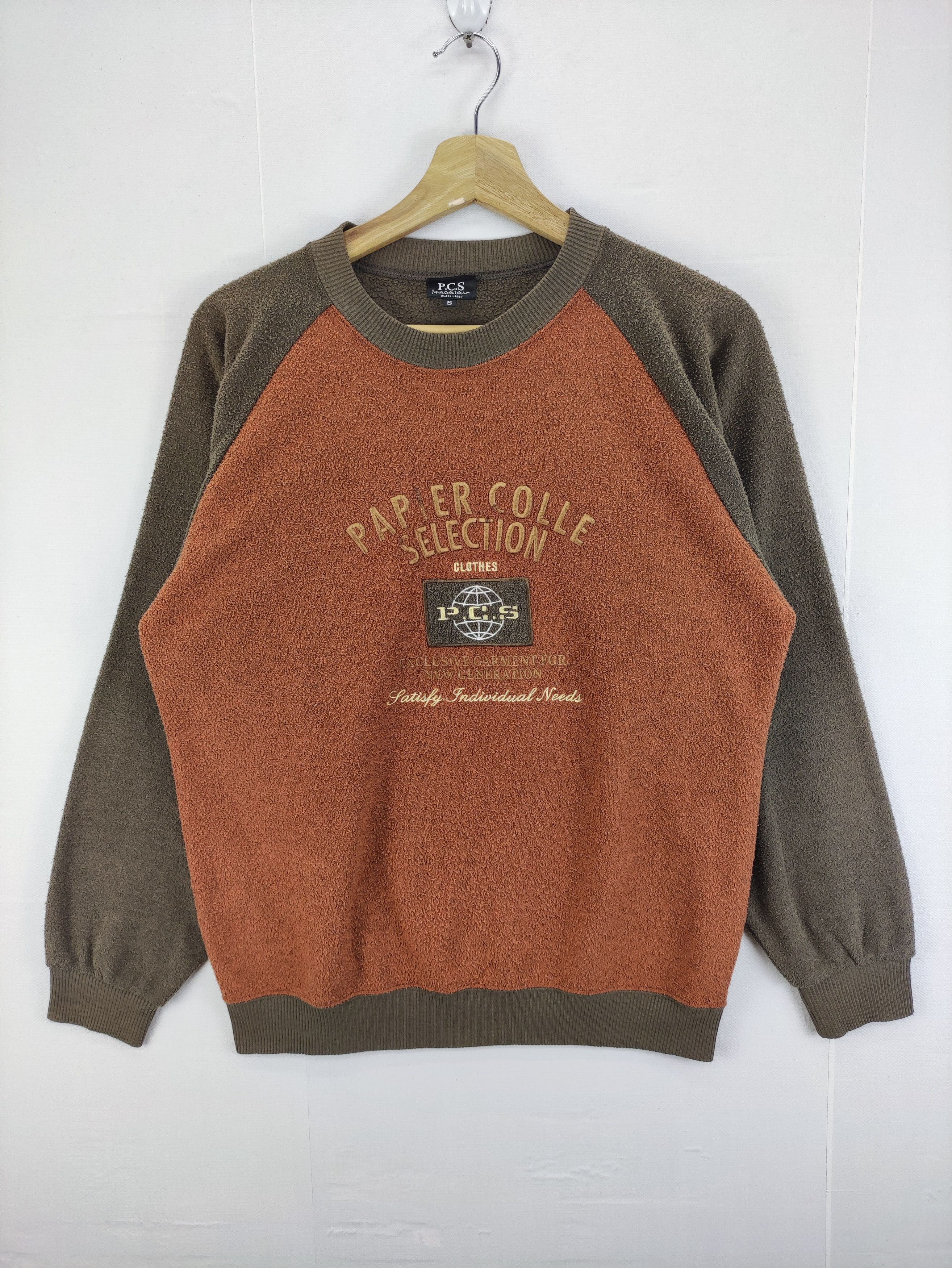 Japanese Brand Vintage Sweatshirt Fleece Papier Colle Seletion Embroidered Size US M / EU 48-50 / 2 - 1 Thumbnail