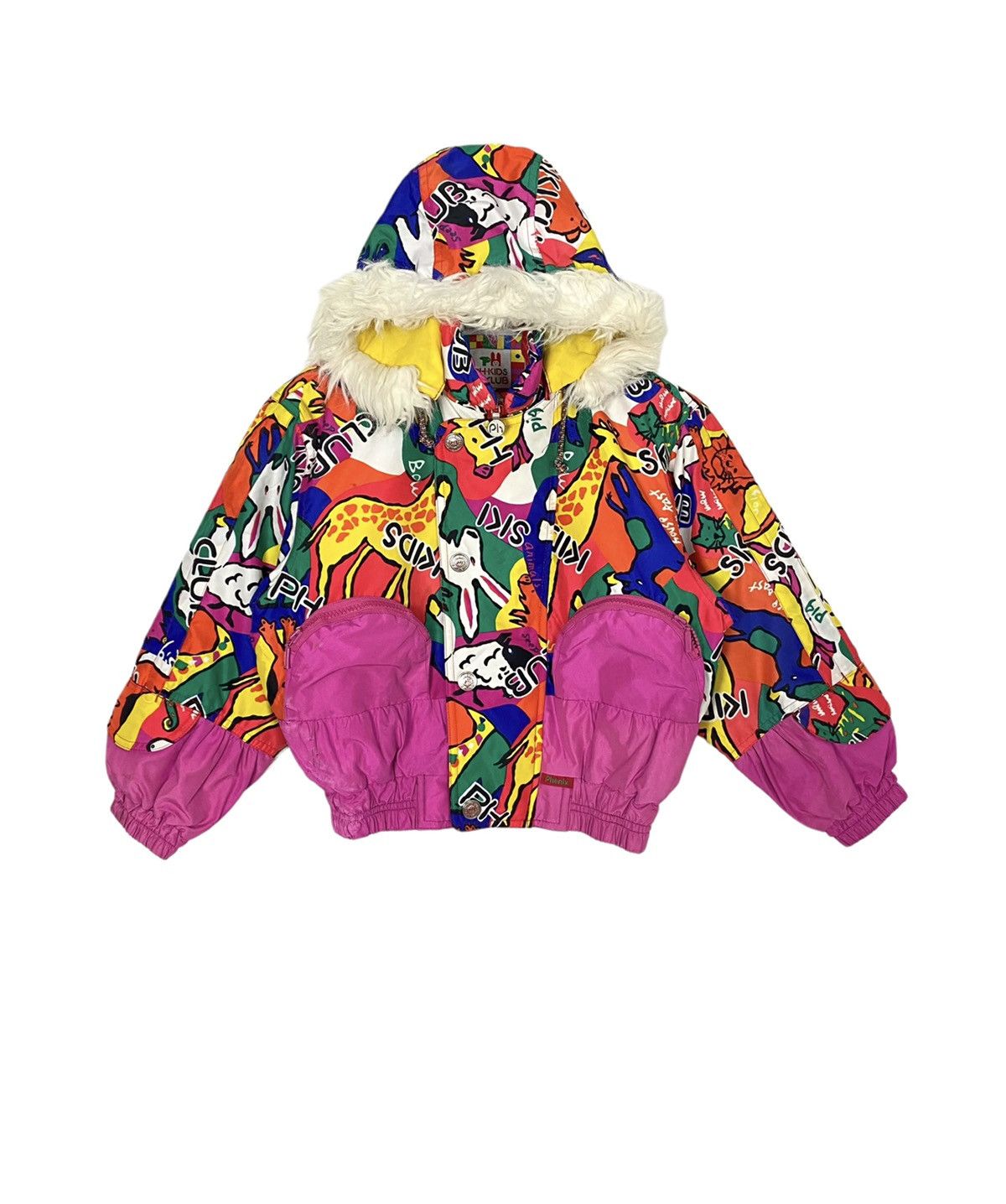 Japanese Brand Rare‼️ Phenix Ski Kids Jacket Multicolor Fur Hoodie Size US XXS / EU 40 - 1 Thumbnail