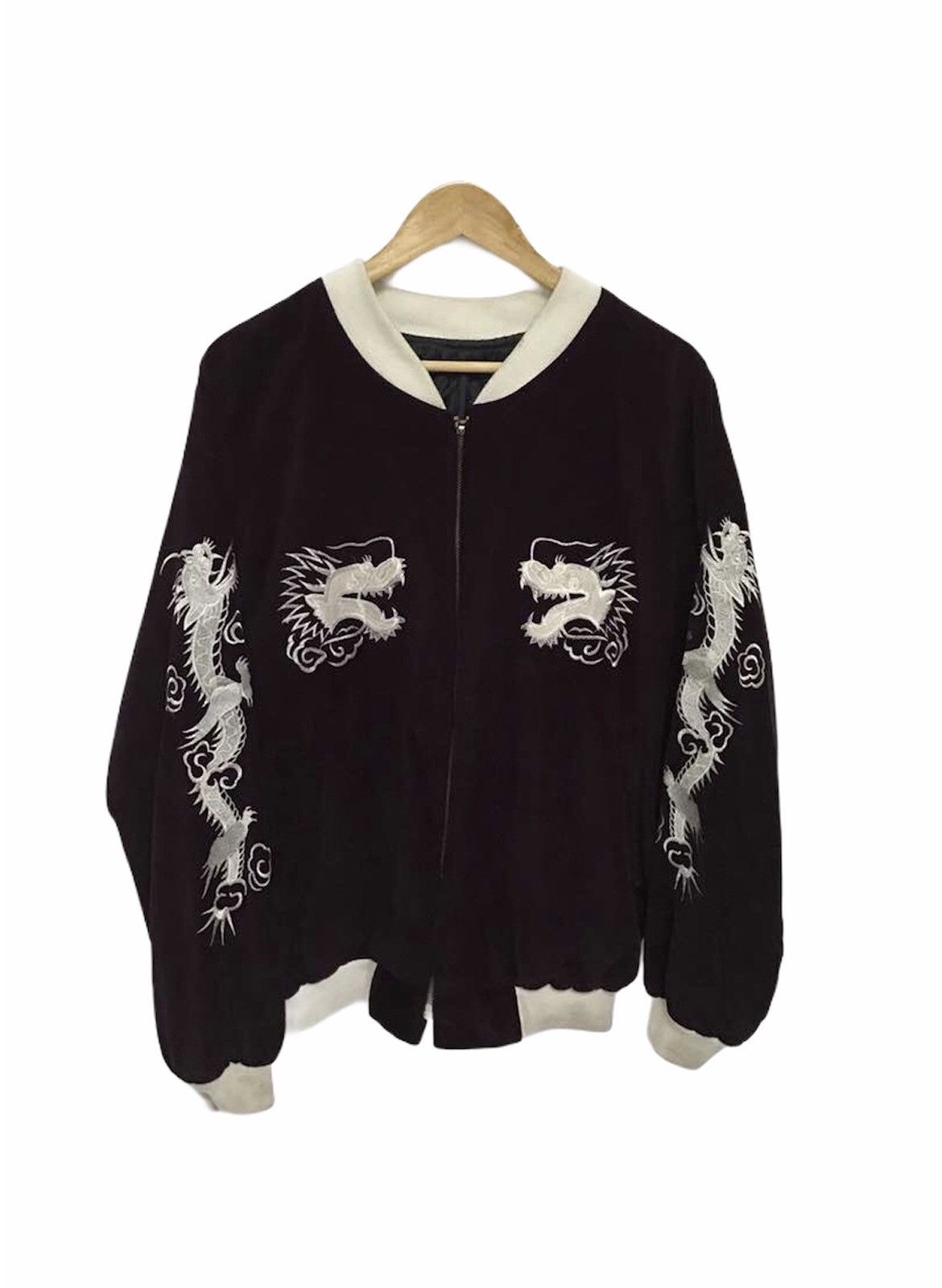 Other Sukajan Japan Dragon Yokosuka Embroidery Velvet Jacket Size US XL / EU 56 / 4 - 2 Thumbnail
