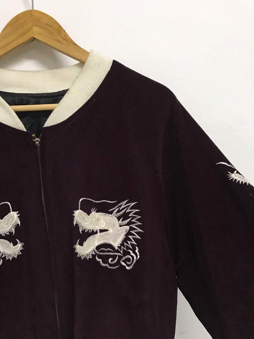 Other Sukajan Japan Dragon Yokosuka Embroidery Velvet Jacket Size US XL / EU 56 / 4 - 4 Thumbnail
