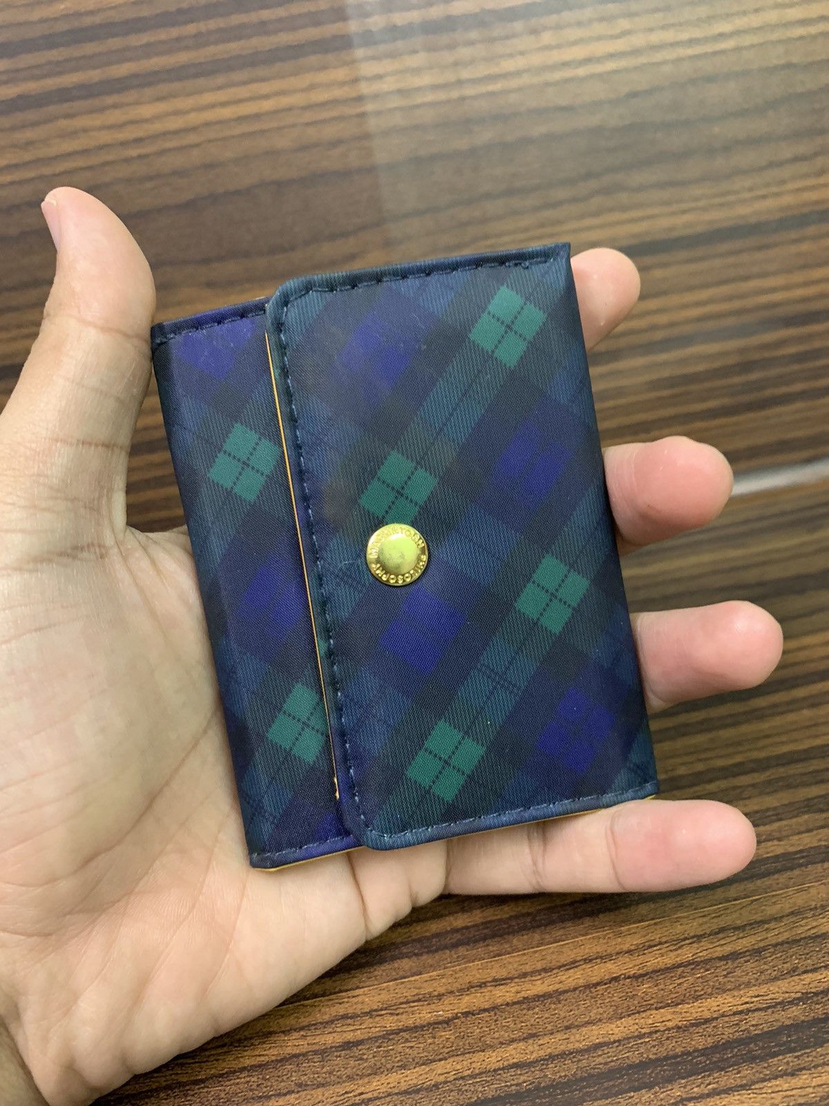 Mackintosh Mackintosh Plaid Nylon Wallet Size ONE SIZE - 5 Thumbnail