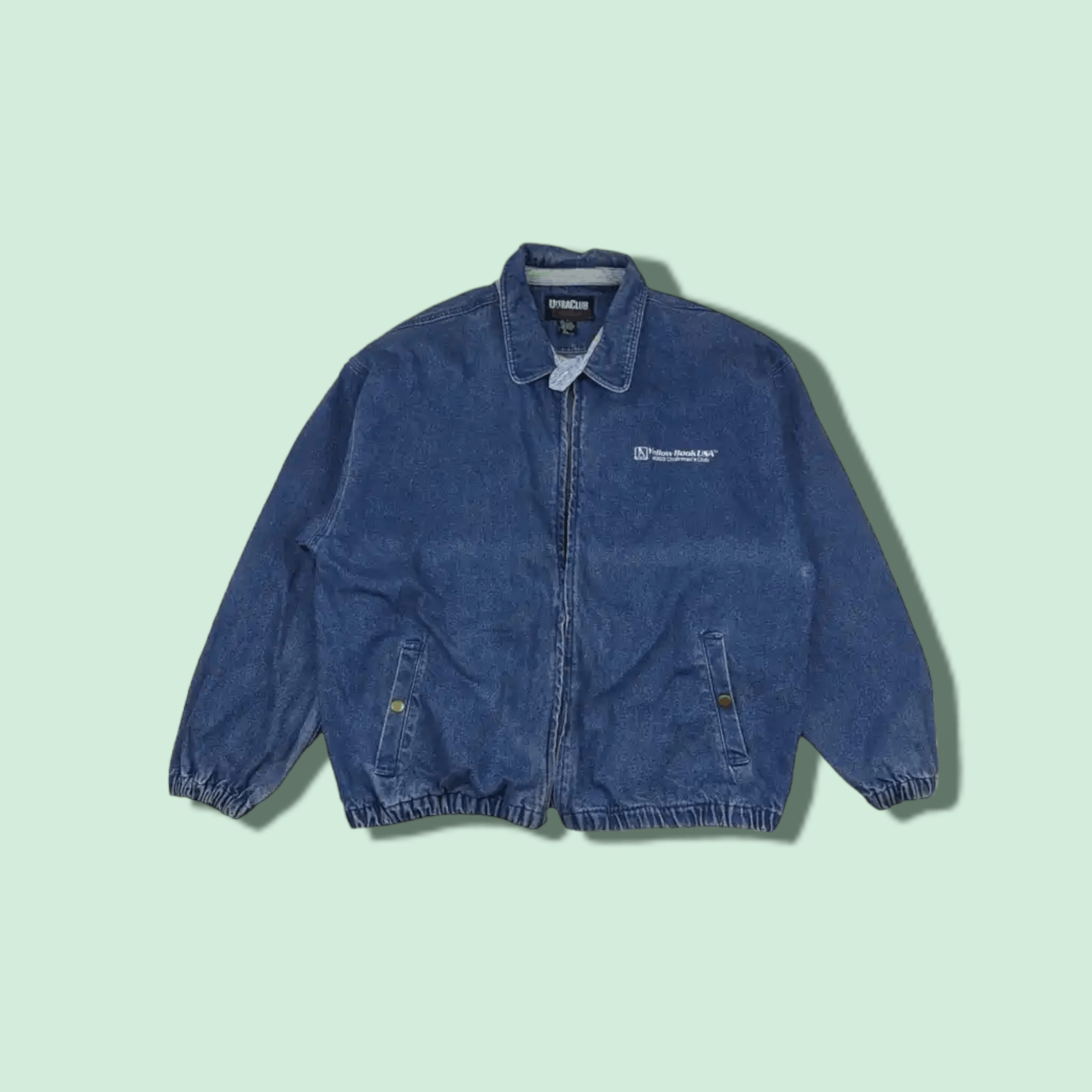Vintage Vintage 2000 YELLOW BOOK USA Chairman Club Denim Jacket Size US XL / EU 56 / 4 - 1 Thumbnail