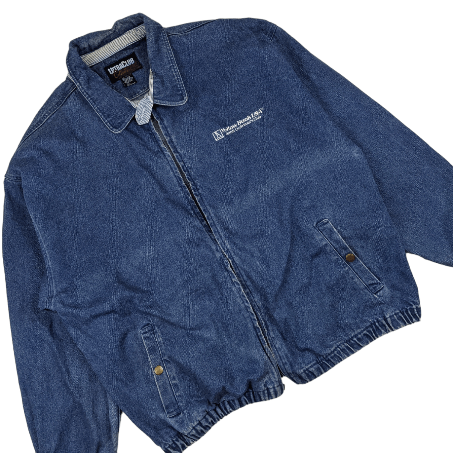 Vintage Vintage 2000 YELLOW BOOK USA Chairman Club Denim Jacket Size US XL / EU 56 / 4 - 3 Thumbnail