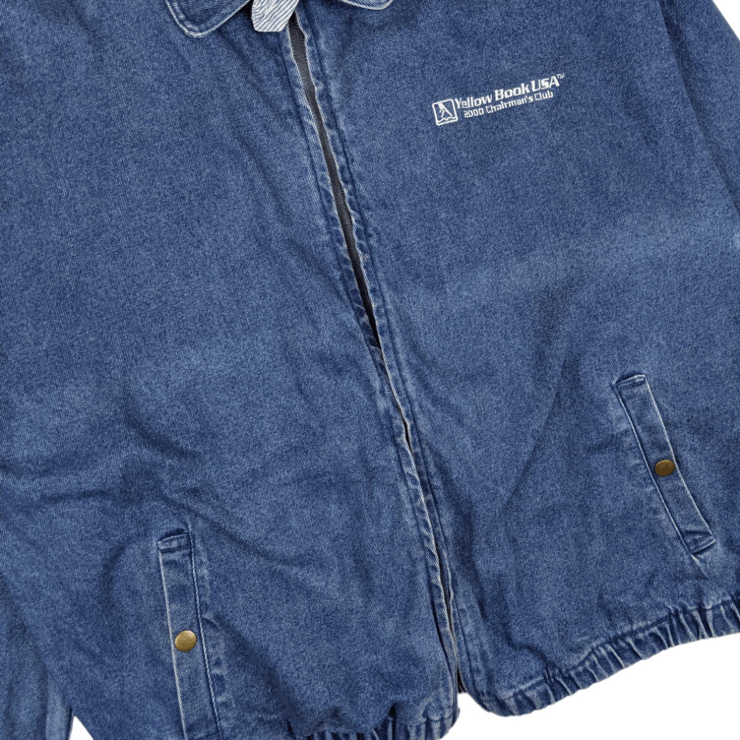Vintage Vintage 2000 YELLOW BOOK USA Chairman Club Denim Jacket Size US XL / EU 56 / 4 - 10 Thumbnail