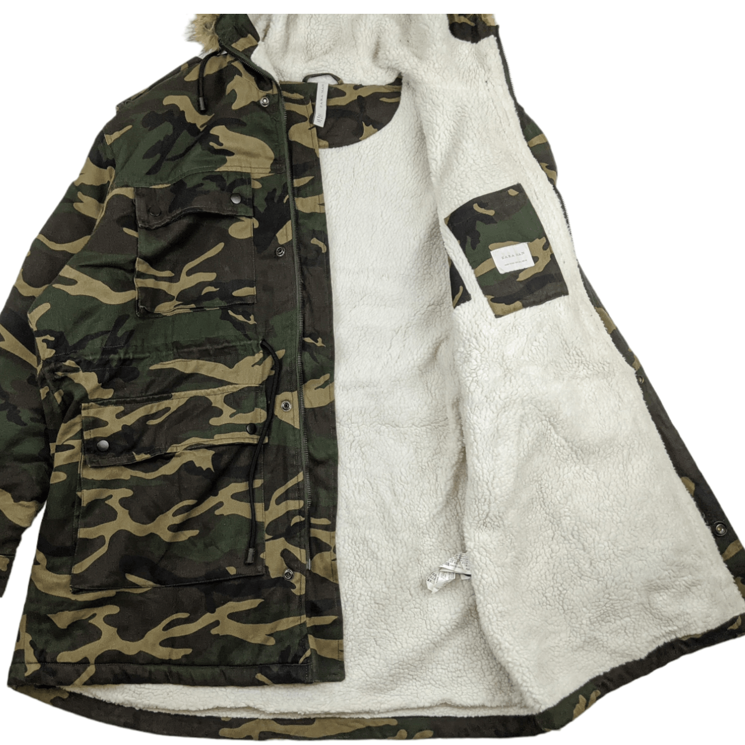 Zara ZARA Camouflage Winter Warm Parka Jacket Size US L / EU 52-54 / 3 - 3 Thumbnail