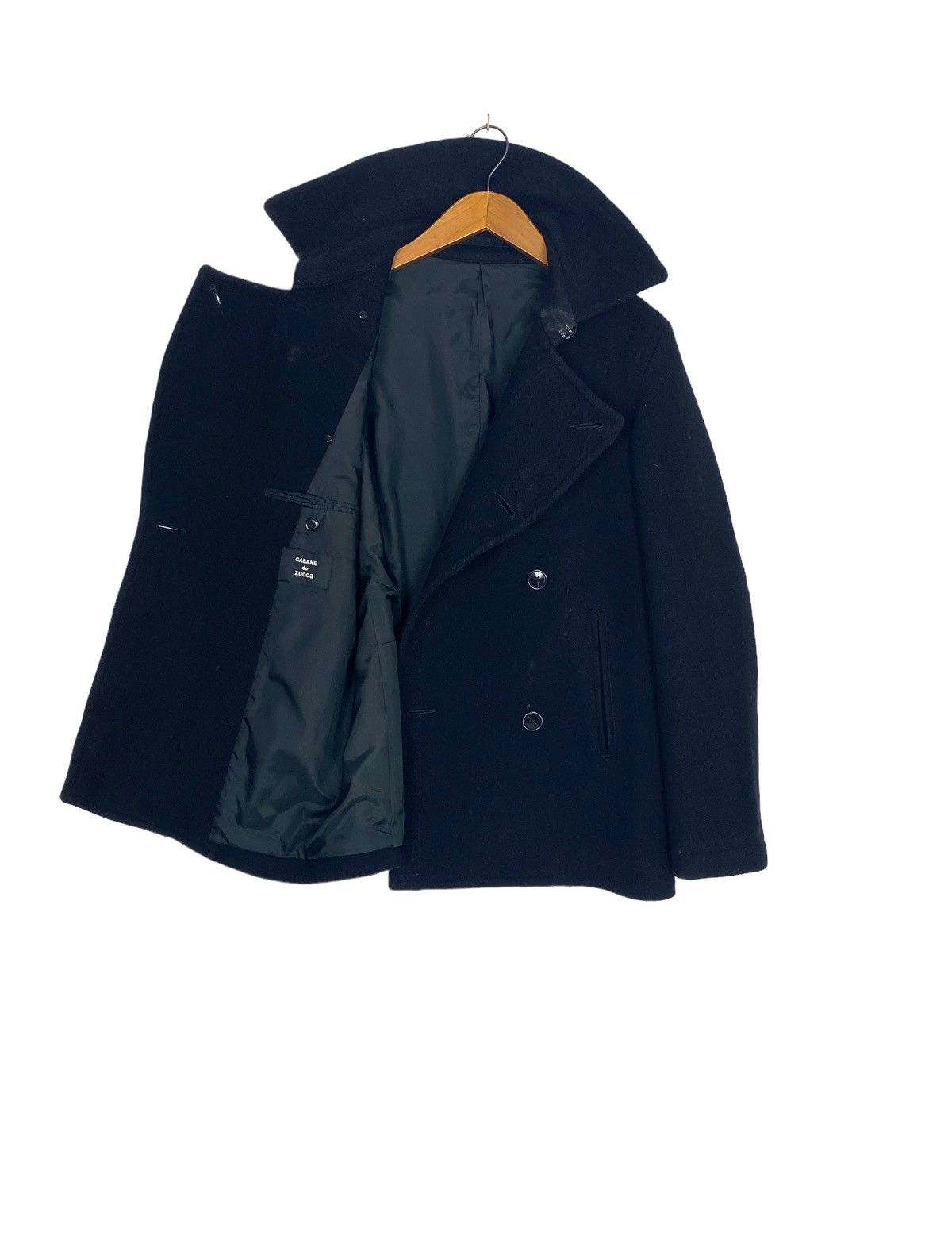 CABANE de ZUCCa Rare‼️ Vtg Cabane de Zucca Issey Miyake Wool Pea Coat Japan Size US M / EU 48-50 / 2 - 3 Thumbnail