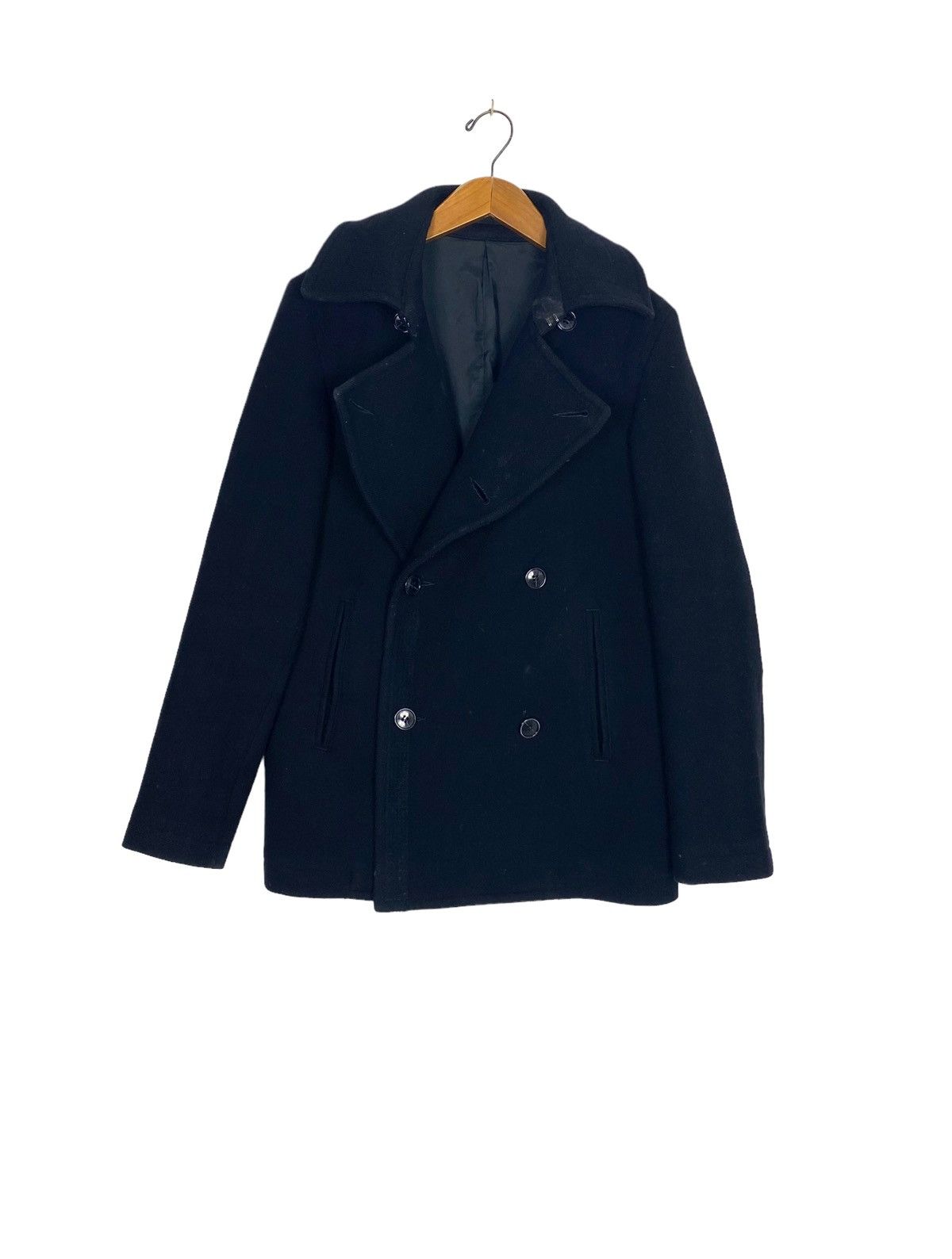 CABANE de ZUCCa Rare‼️ Vtg Cabane de Zucca Issey Miyake Wool Pea Coat Japan Size US M / EU 48-50 / 2 - 1 Thumbnail