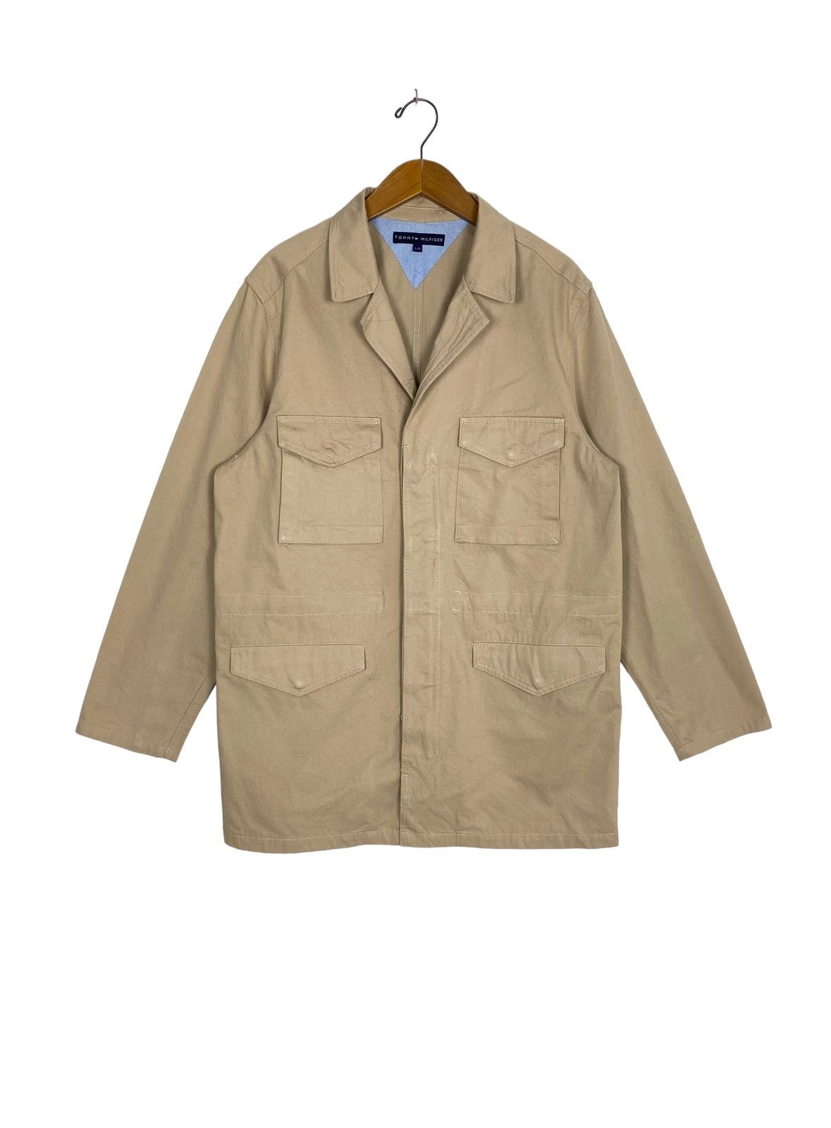 Rare‼️ Tommy Hilfiger Beige Field Jacket Multipocket