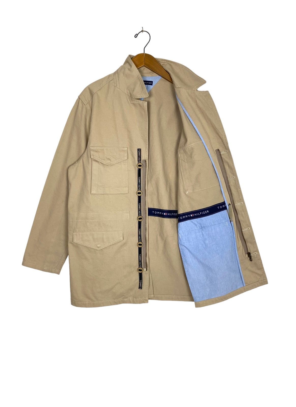 Tommy Hilfiger Rare‼️ Tommy Hilfiger Beige Field Jacket Multipocket Size US M / EU 48-50 / 2 - 2 Thumbnail