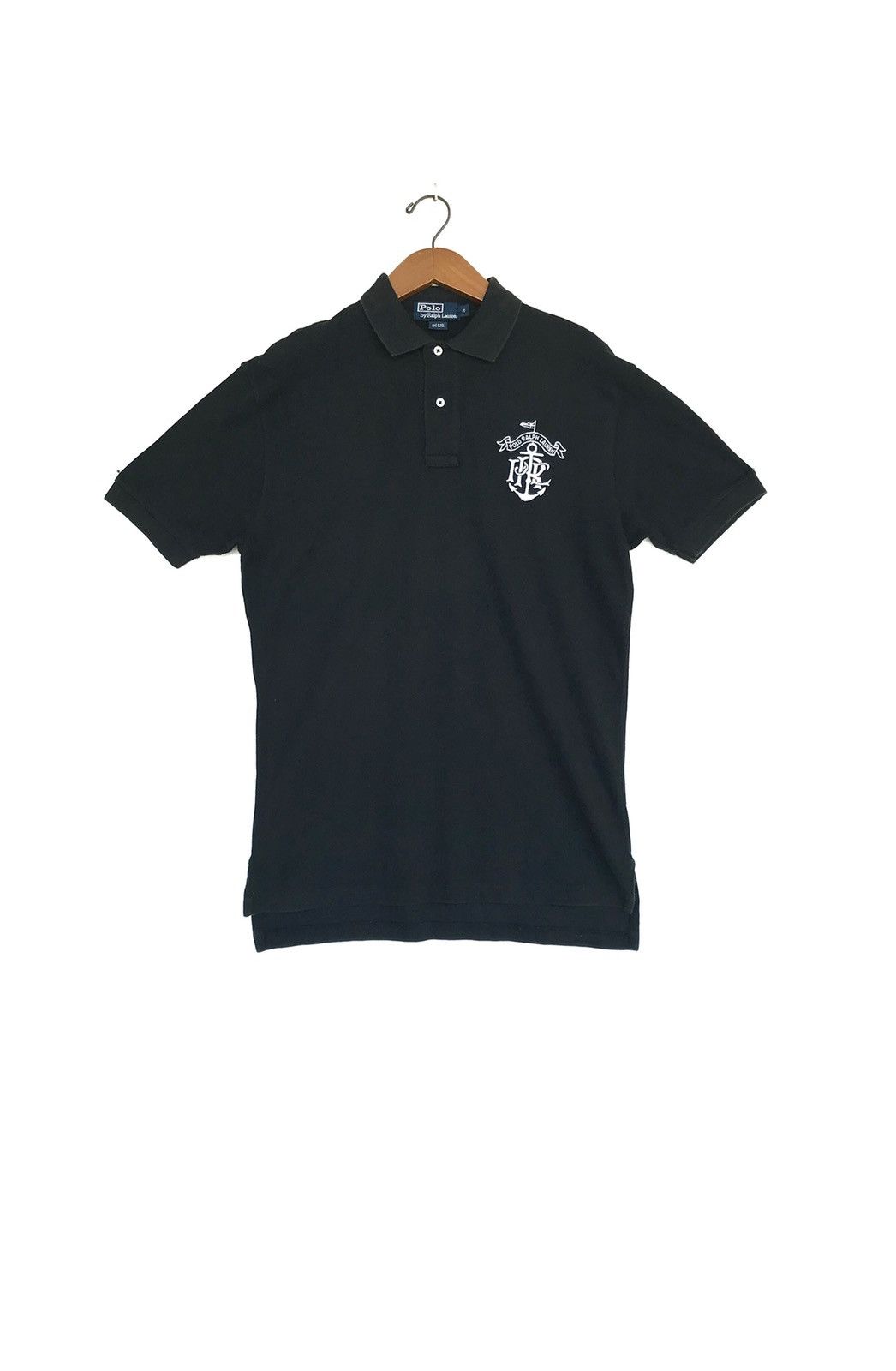 image of Polo Ralph Laurent Polos Shirt Embroided Sailing in Black, Men's (Size Small)