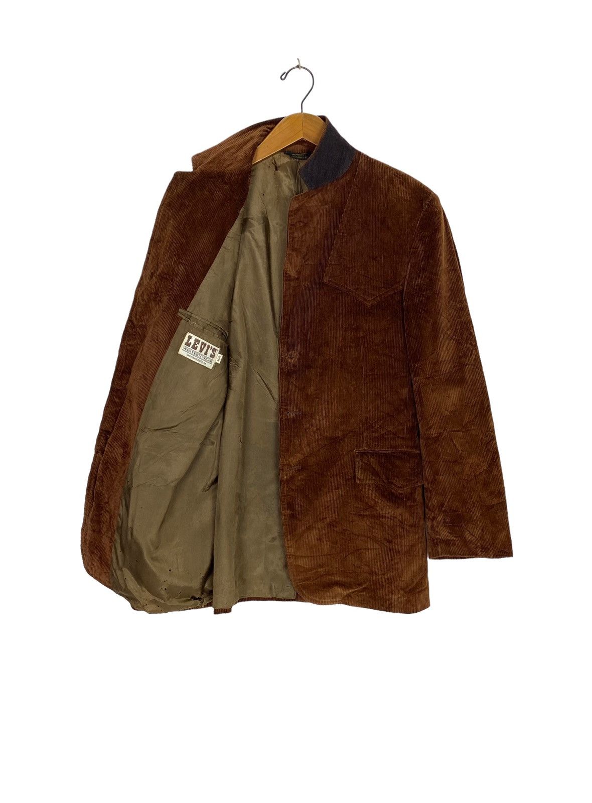 Levi's 80s LEVIS CORDUROY LEATHER ELBOW PATCH RANCHER COWBOY JACKET Size US M / EU 48-50 / 2 - 2 Thumbnail
