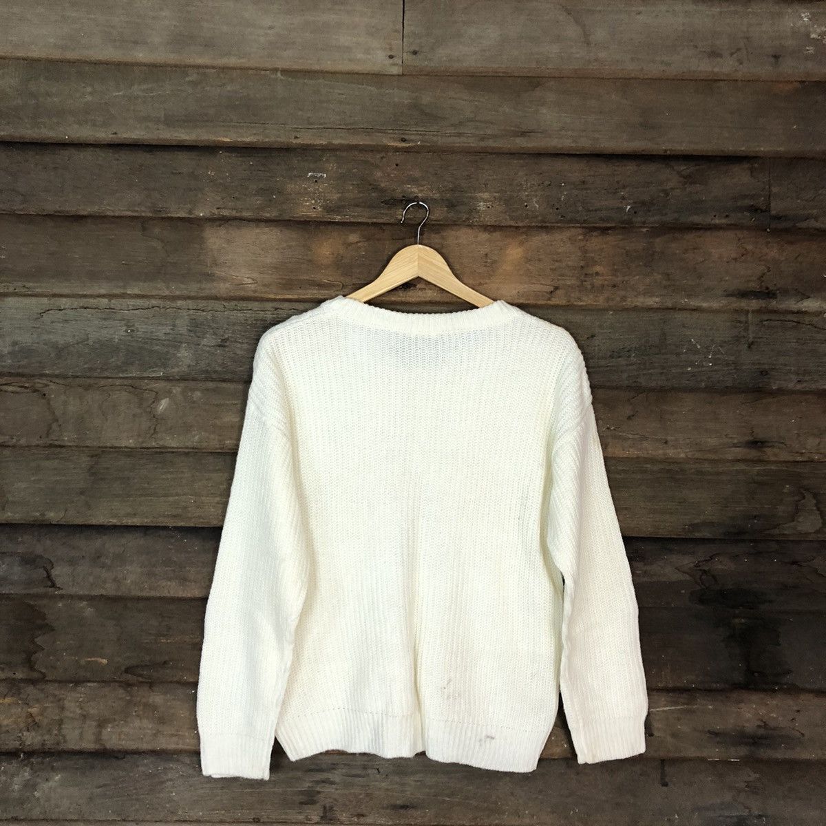 Homespun Knitwear × Japanese Brand Cinema Club White cable Knitwear sweatshirt #519B Size US L / EU 52-54 / 3 - 12 Thumbnail