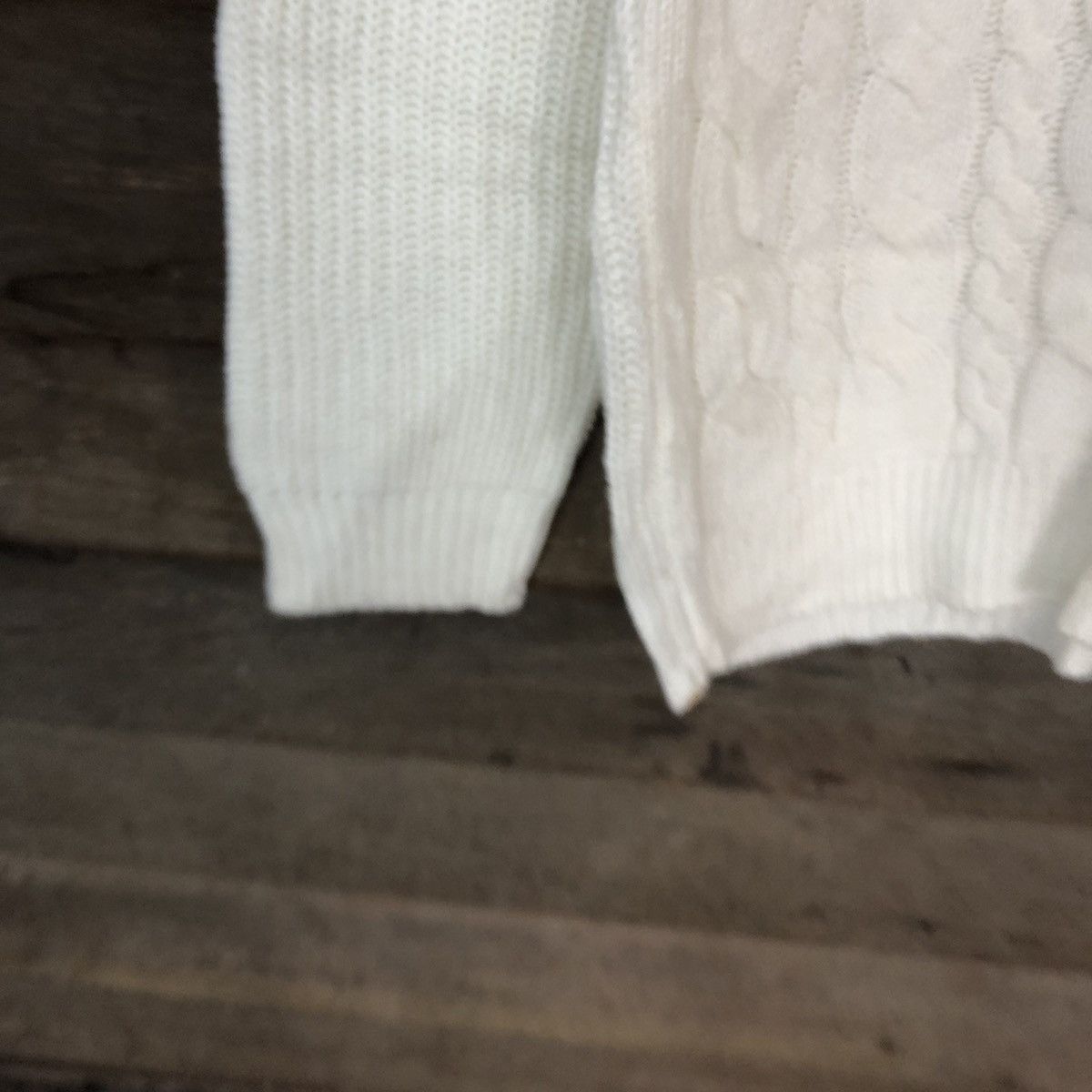 Homespun Knitwear × Japanese Brand Cinema Club White cable Knitwear sweatshirt #519B Size US L / EU 52-54 / 3 - 6 Thumbnail